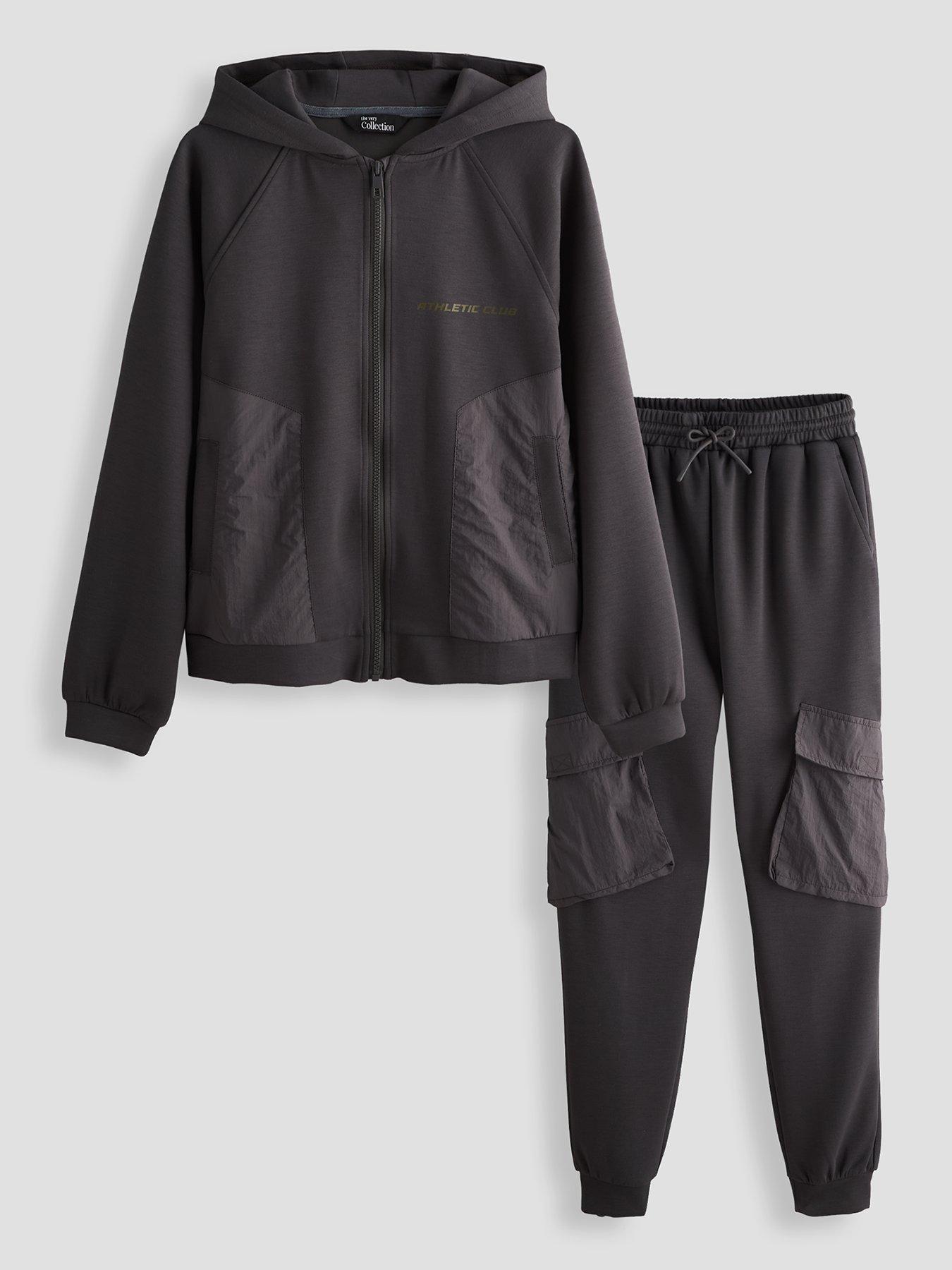 The Very Collection Boys Sportswear 2 Piece Track Suit Set - Grey