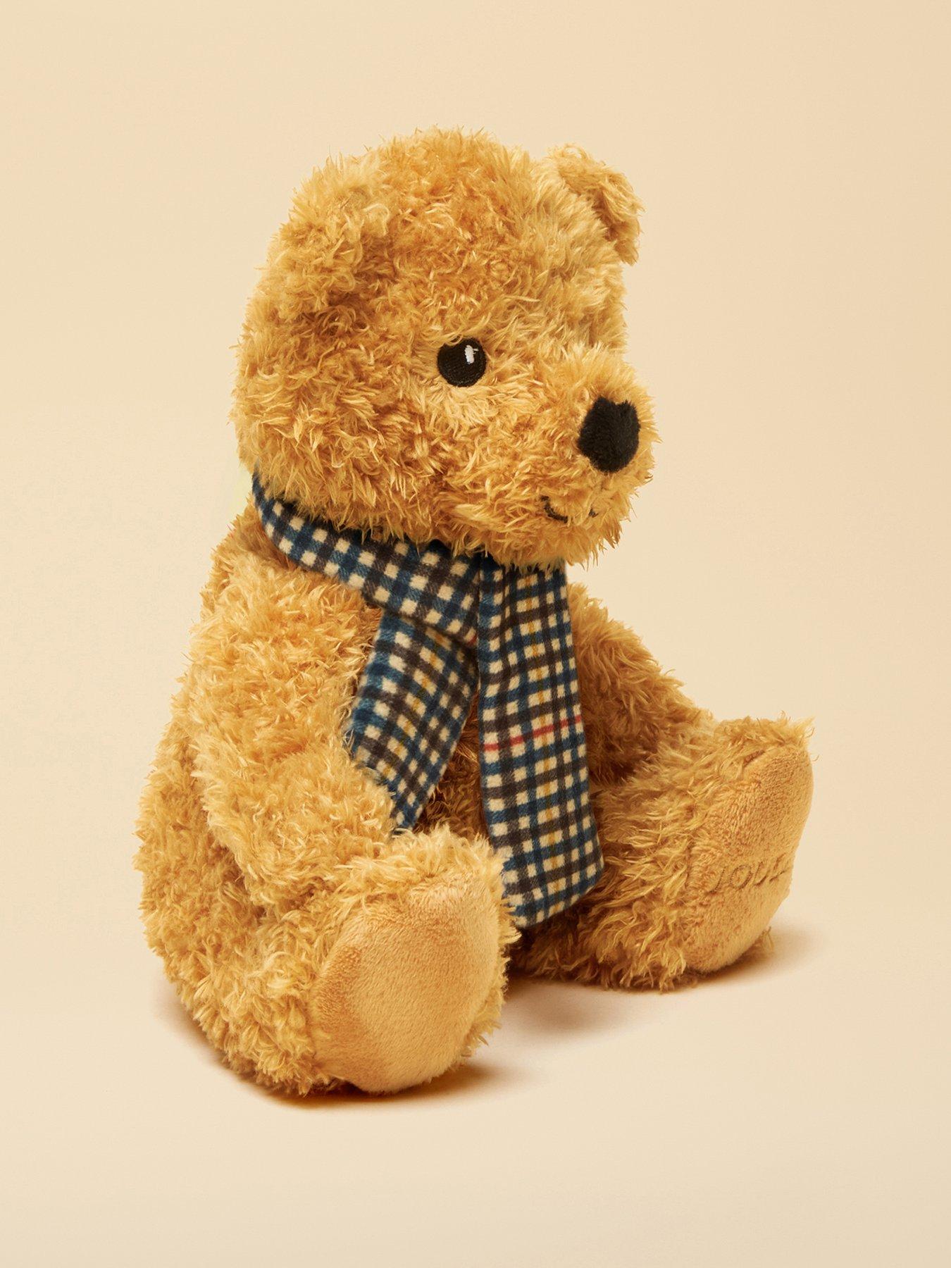 Image 2 of 7 of Joules Traditional Bear With Henson Check Scarf Dog Toy