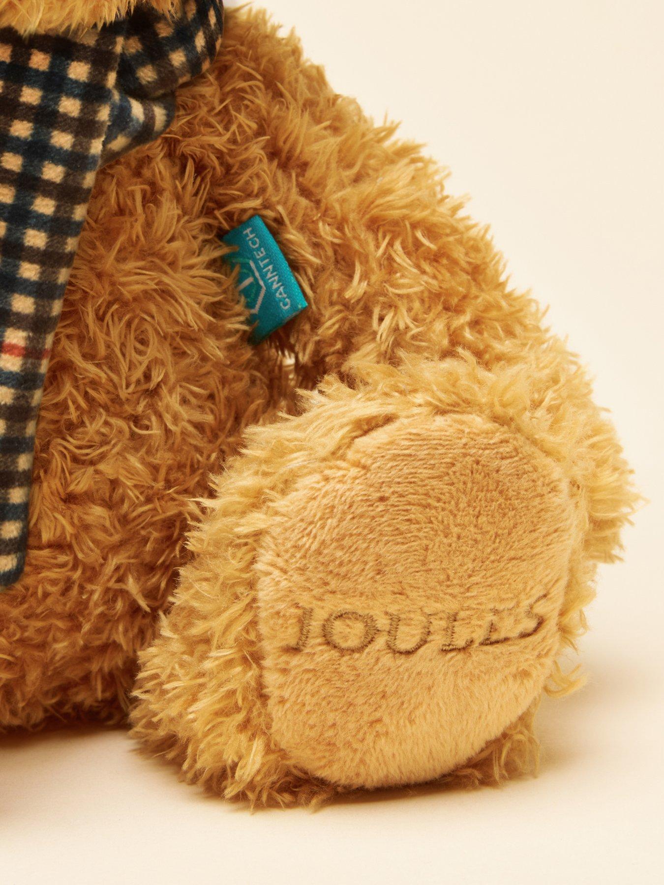 Image 3 of 7 of Joules Traditional Bear With Henson Check Scarf Dog Toy