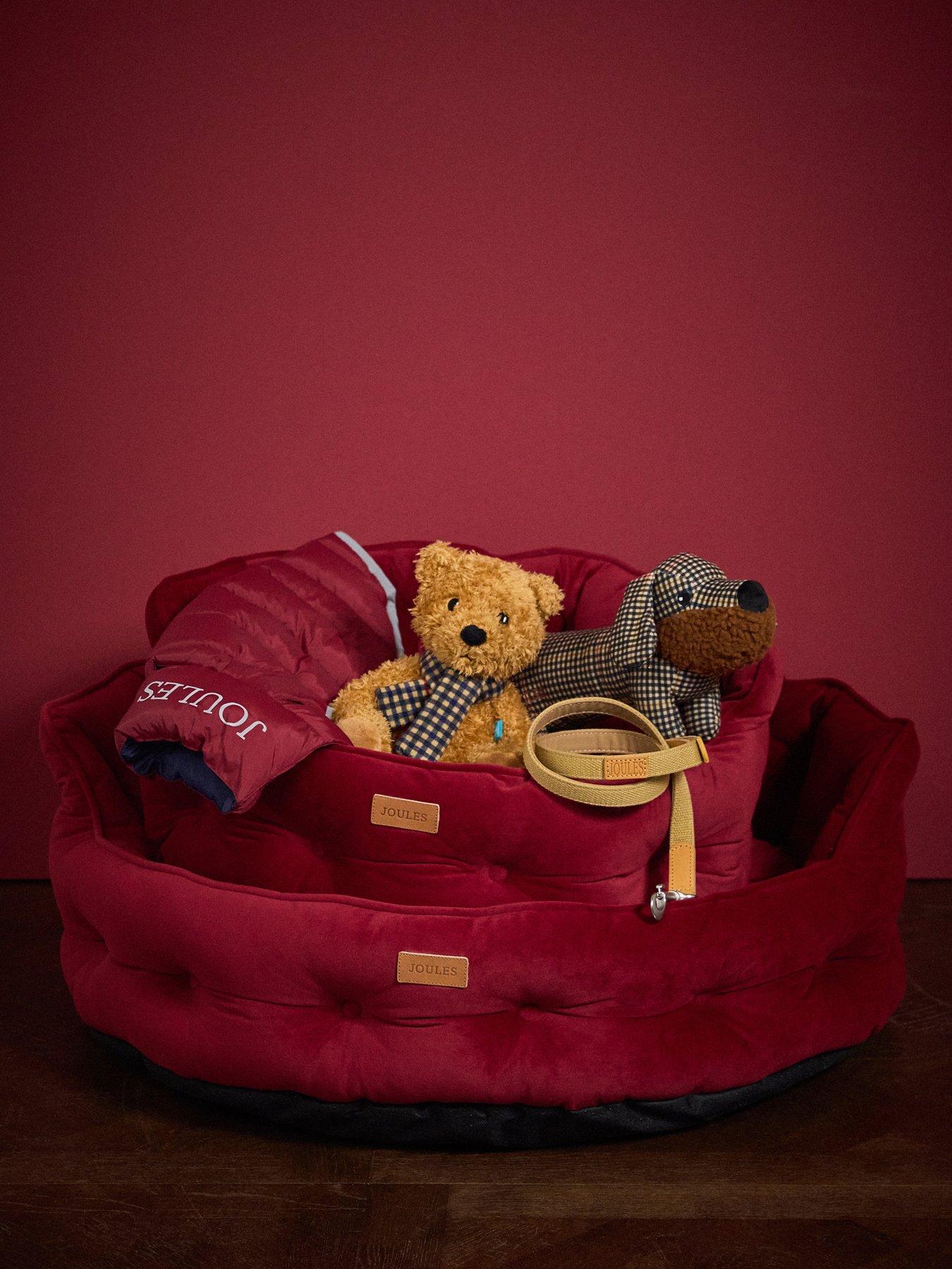 Image 7 of 7 of Joules Traditional Bear With Henson Check Scarf Dog Toy