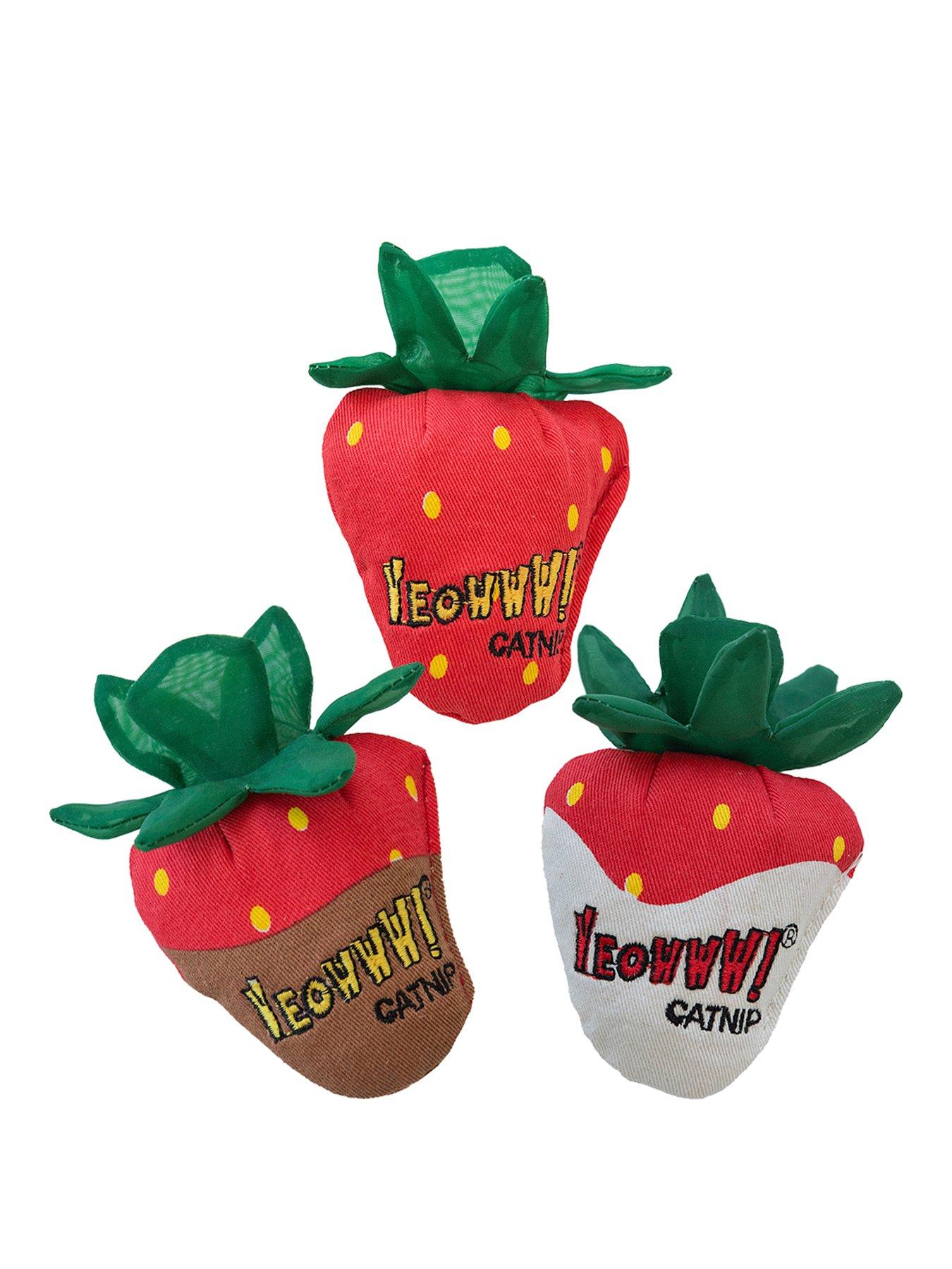 yeowww-strawberries-3pack-cat-toystillFront