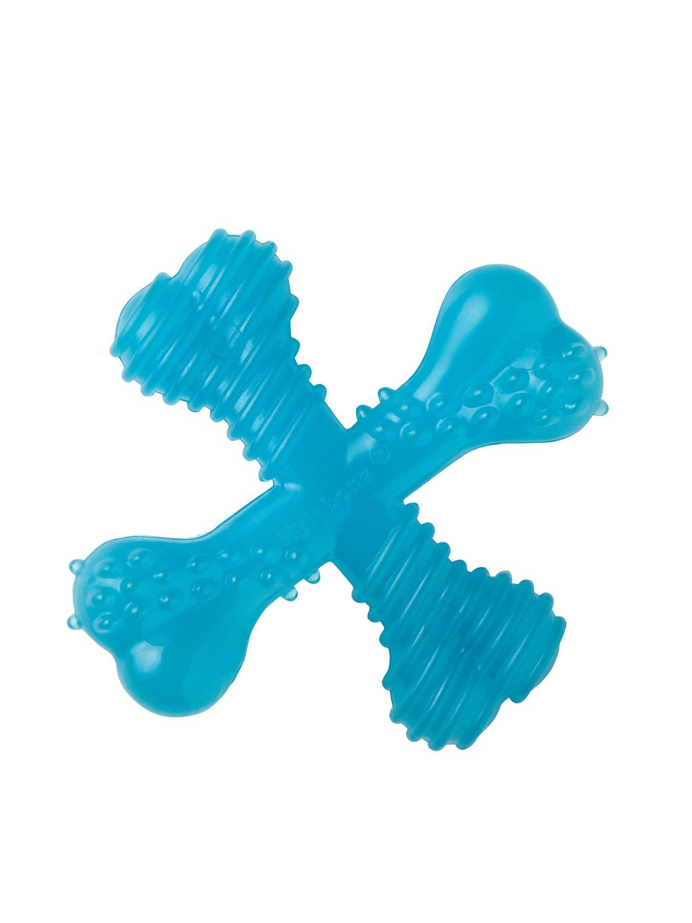 Image 3 of 7 of Nylabone Puppy Teething X Bone Beef Flavour Chew Toy -XS