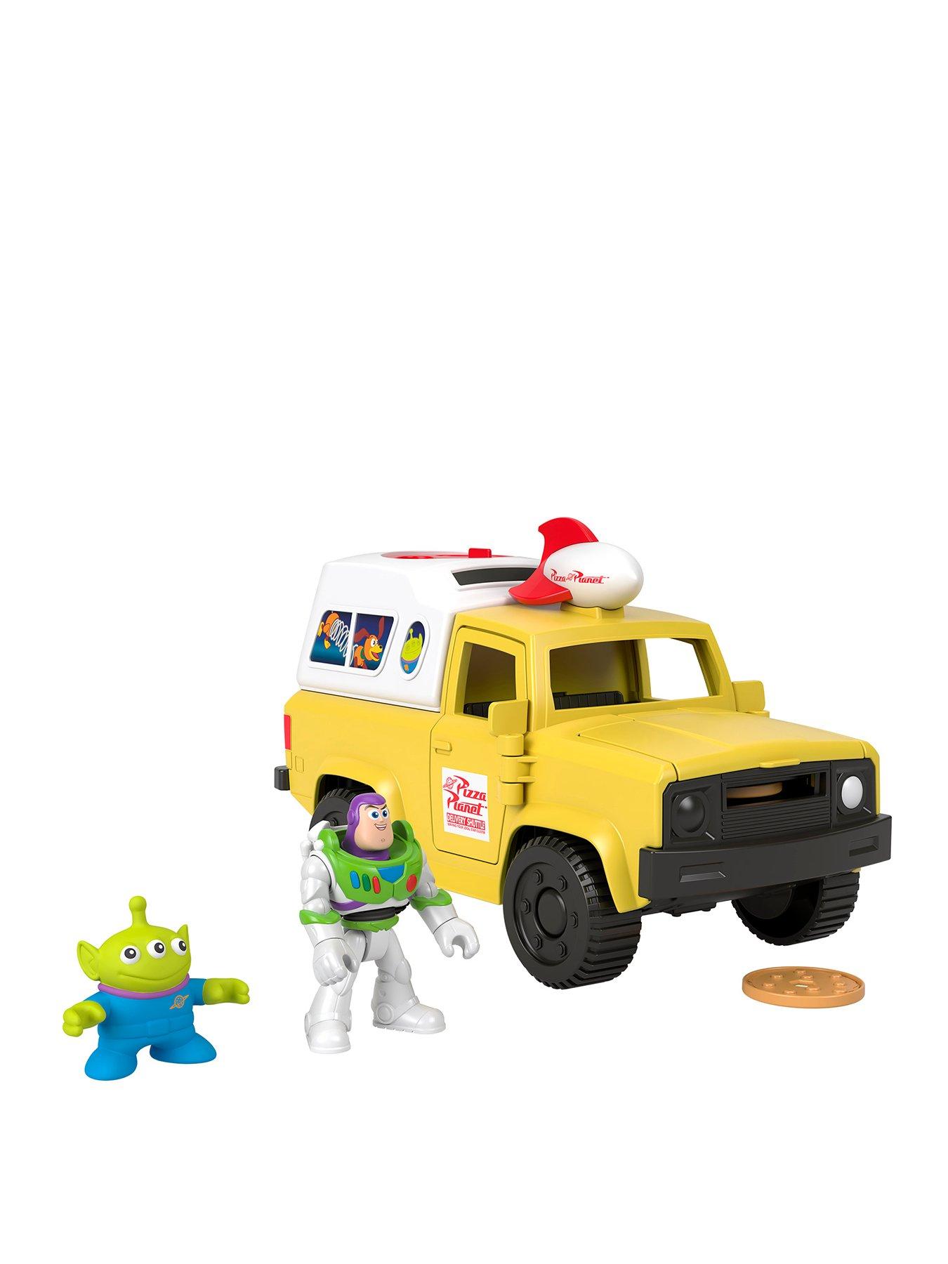 Imaginext Disney and Pixar Toy Story Pizza Planet Truck with Buzz Lightyear  &  Alien Action Figures