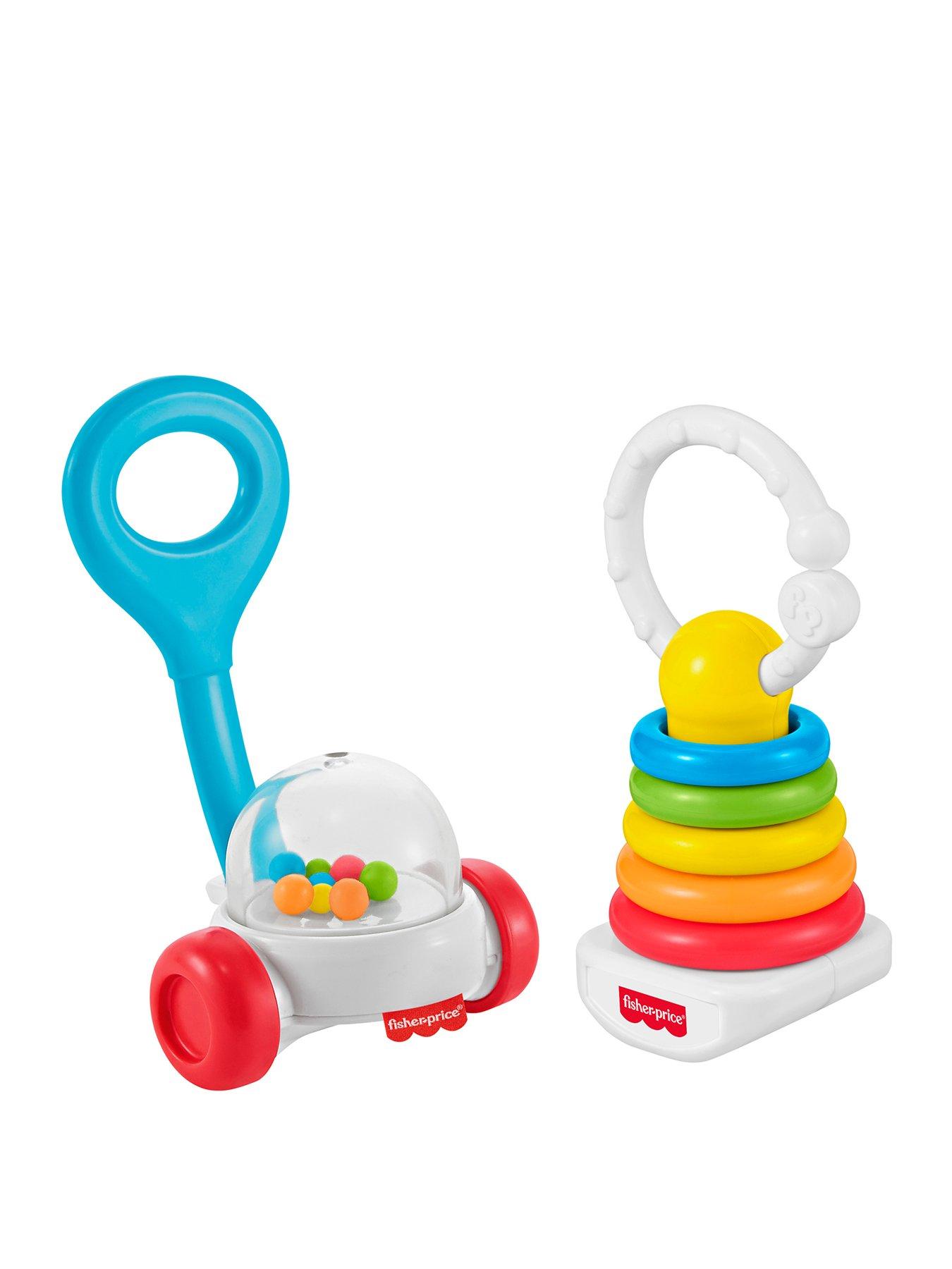 Image 1 of 7 of Fisher-Price Fisher-Price Newborn Classic 2-Pack, Baby Rattle &amp; Sensory Activity Toys for Developmental Play