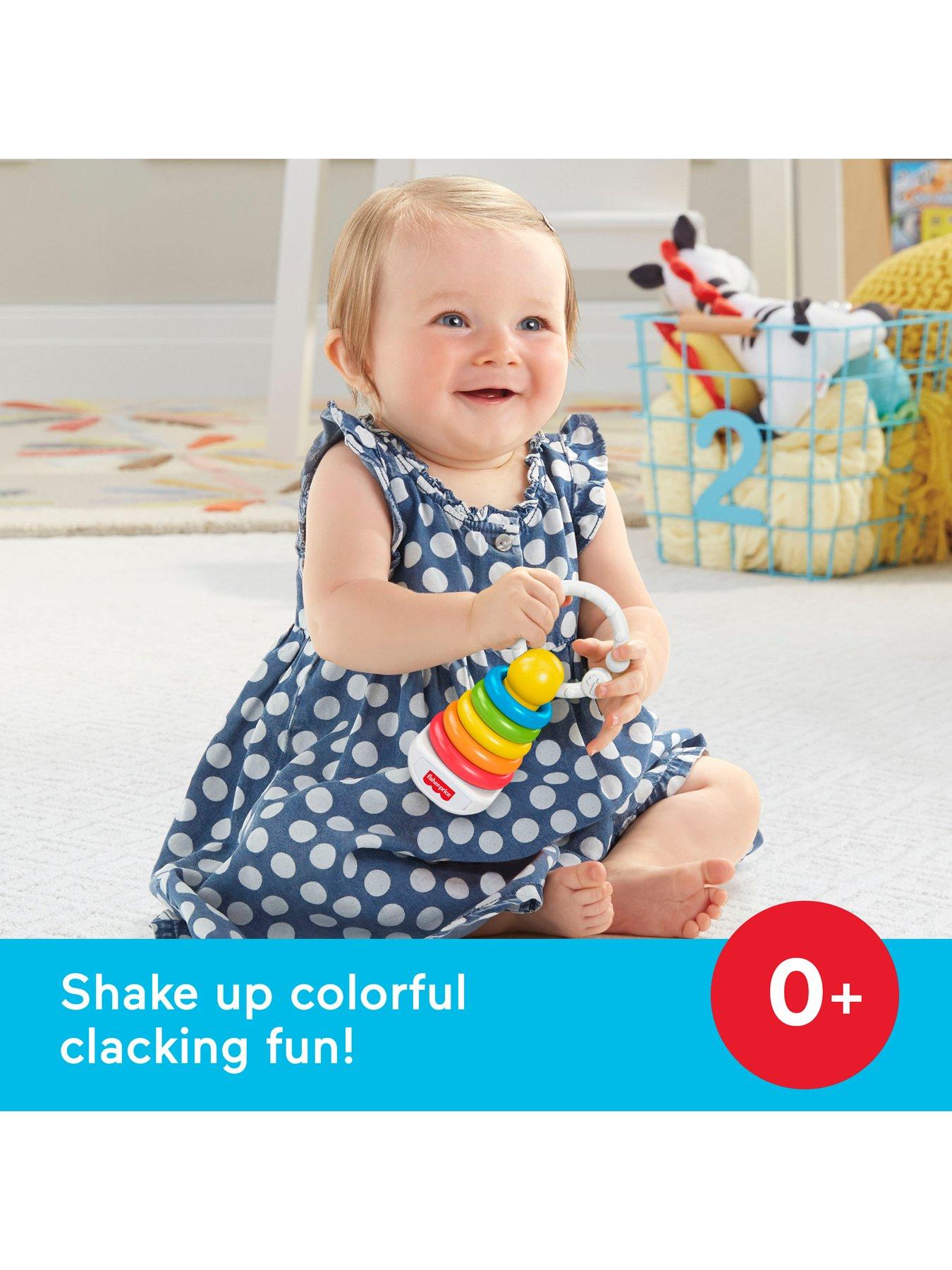 Image 2 of 7 of Fisher-Price Fisher-Price Newborn Classic 2-Pack, Baby Rattle &amp; Sensory Activity Toys for Developmental Play