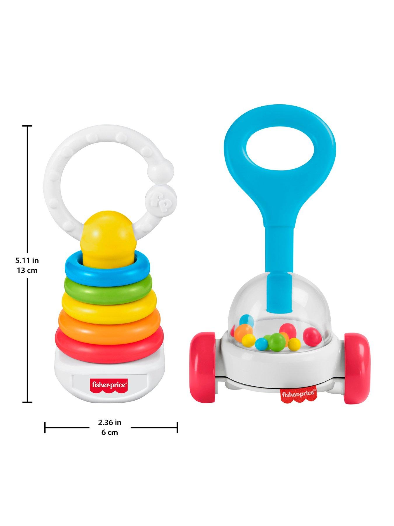 Image 6 of 7 of Fisher-Price Fisher-Price Newborn Classic 2-Pack, Baby Rattle &amp; Sensory Activity Toys for Developmental Play