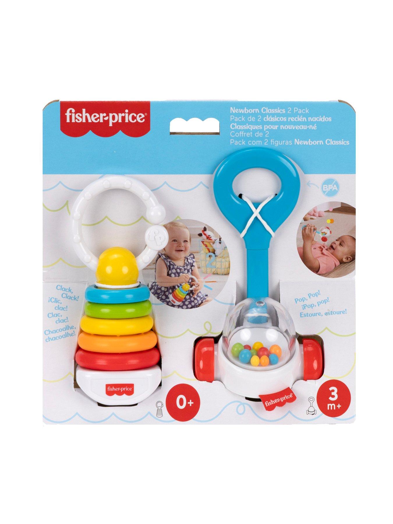 Image 7 of 7 of Fisher-Price Fisher-Price Newborn Classic 2-Pack, Baby Rattle &amp; Sensory Activity Toys for Developmental Play