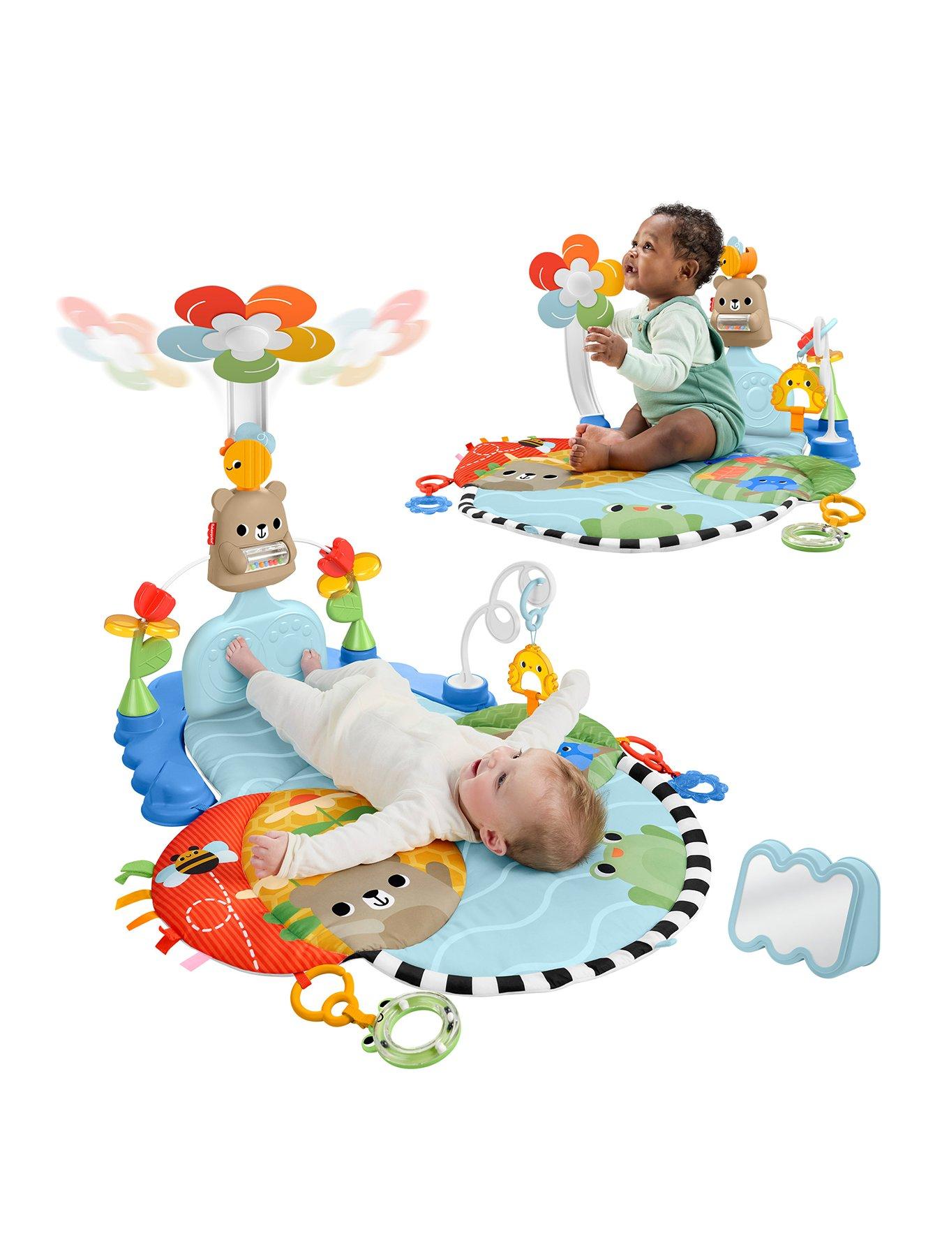 Image 1 of 8 of Fisher-Price Fisher-Price 3-in-1 Kick &amp; Sway Activity Gym, Baby Play Mat &amp; Sensory Toys for Newborn Developmental Play