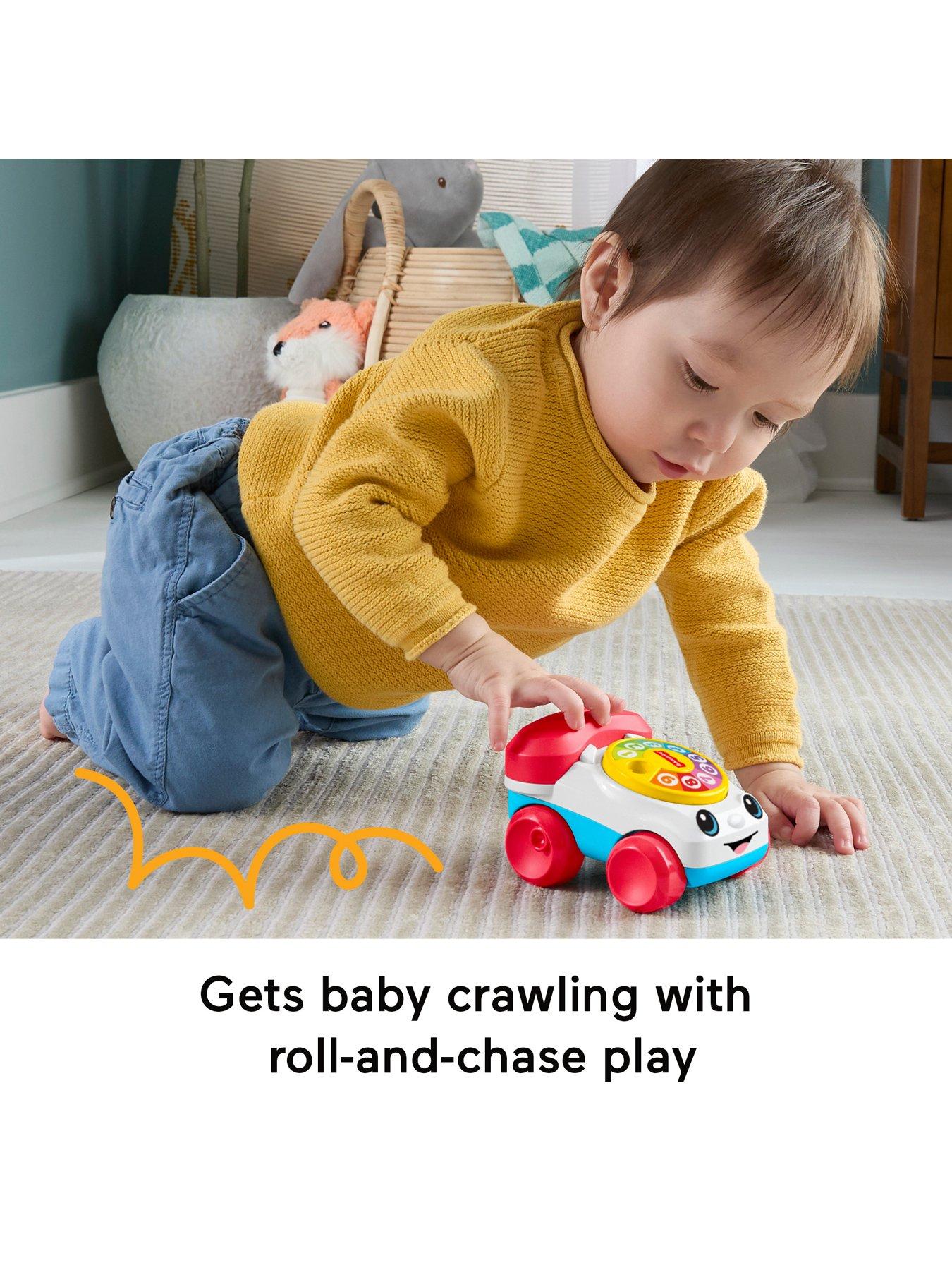 Image 4 of 7 of Fisher-Price Fisher-Price Chatter Telephone Vehicle Push-Along Toy with Sounds for Baby &amp; Toddler