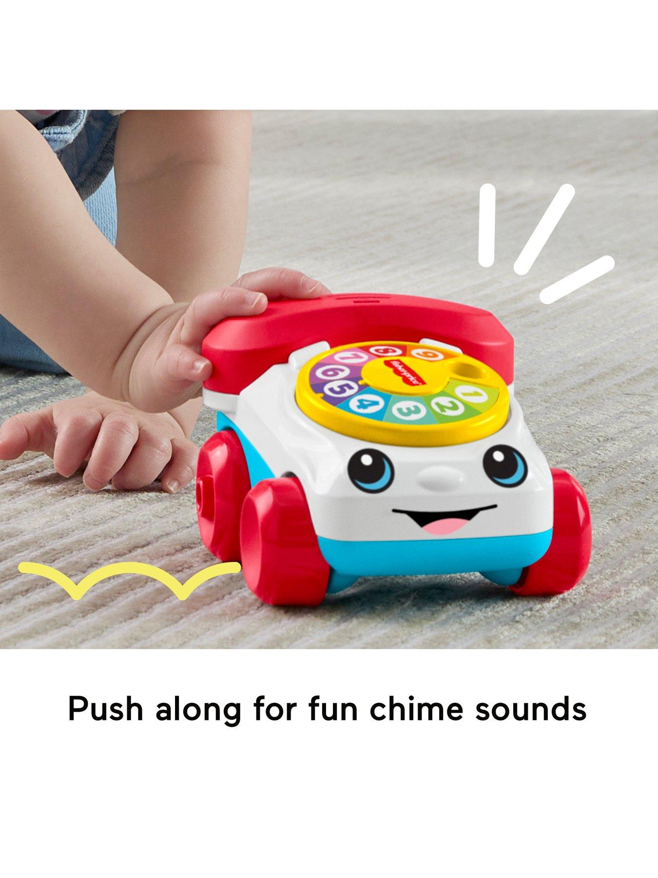 Image 5 of 7 of Fisher-Price Fisher-Price Chatter Telephone Vehicle Push-Along Toy with Sounds for Baby &amp; Toddler