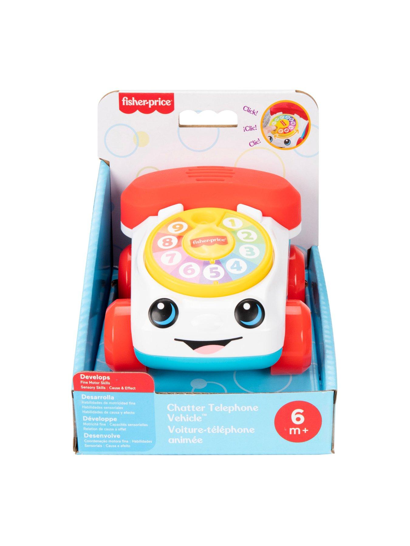 Image 7 of 7 of Fisher-Price Fisher-Price Chatter Telephone Vehicle Push-Along Toy with Sounds for Baby &amp; Toddler