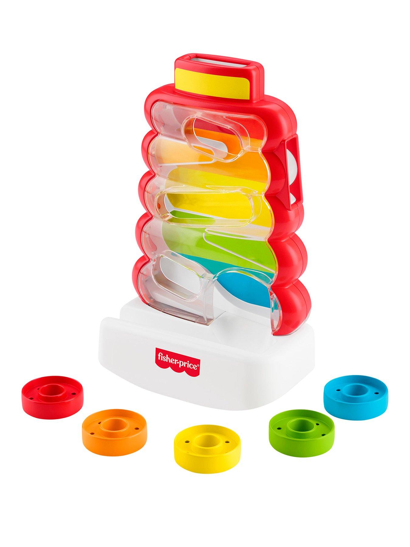 Fisher-Price Fisher-Price Drop Through Rock-a-Stack Baby  &  Toddler Developmental Activity Toy, 5 Coins