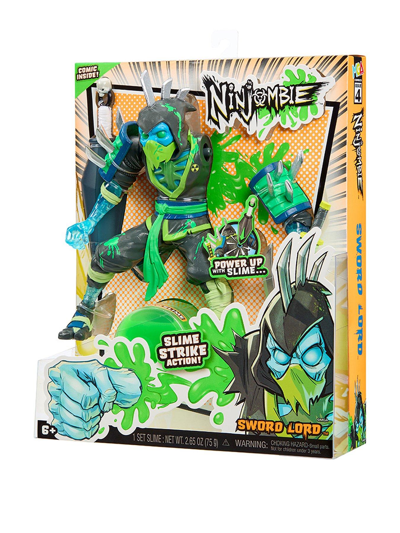 Image 1 of 8 of Ninjombie Ninjombie Action Figure - Sword Lord, Ninja Zombie with Slime