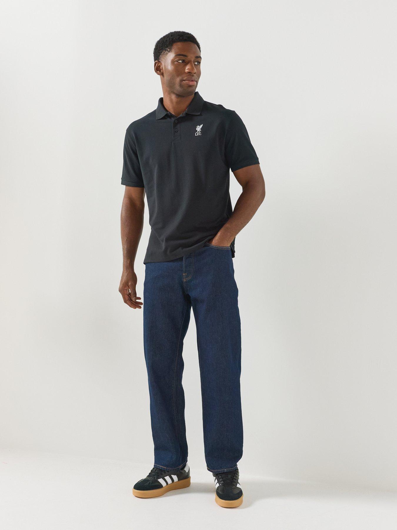 Image 3 of 6 of Liverpool FC Mens Liverpool Crest Classic Polo Shirt - Black
