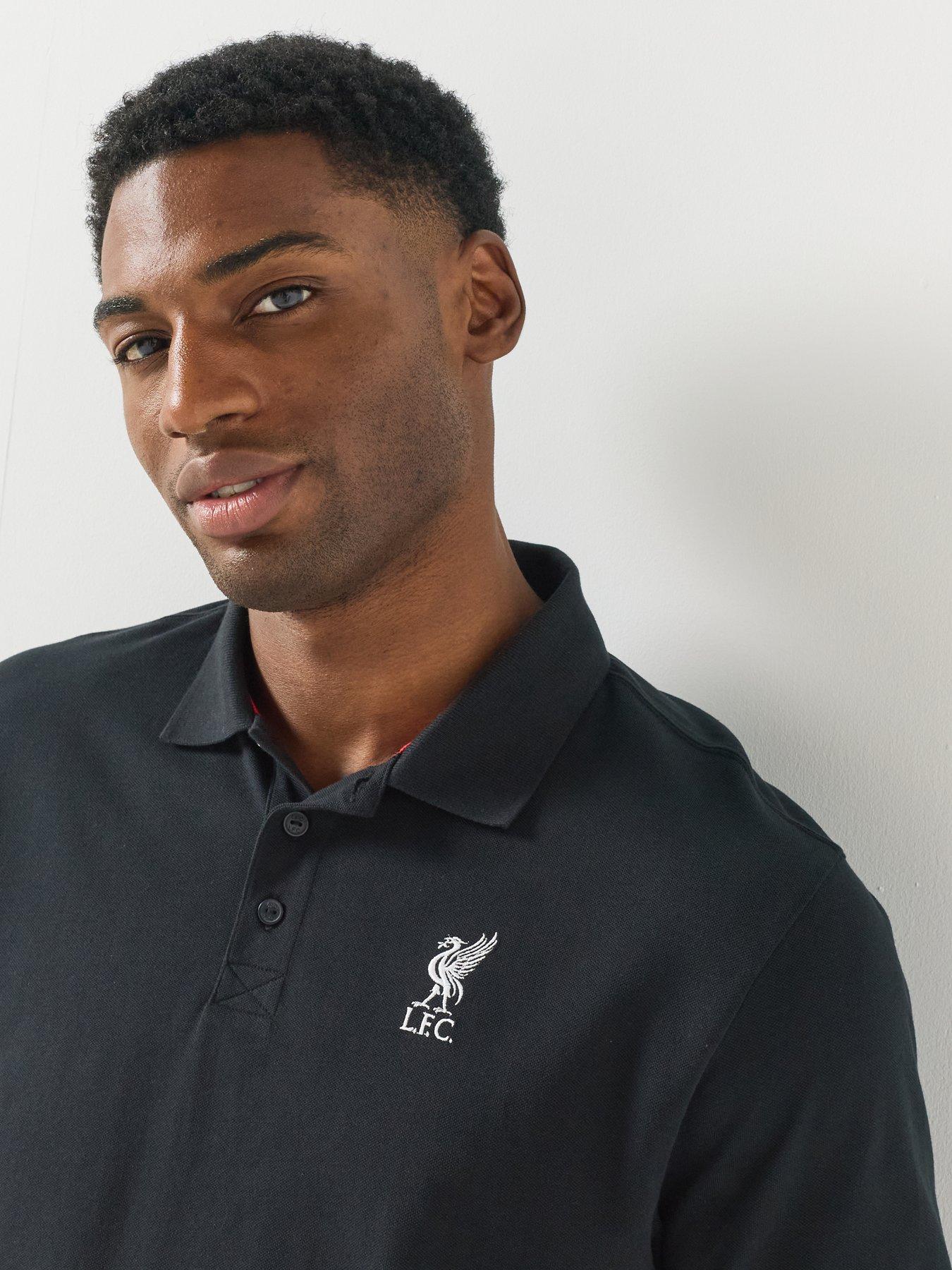 Image 6 of 6 of Liverpool FC Mens Liverpool Crest Classic Polo Shirt - Black