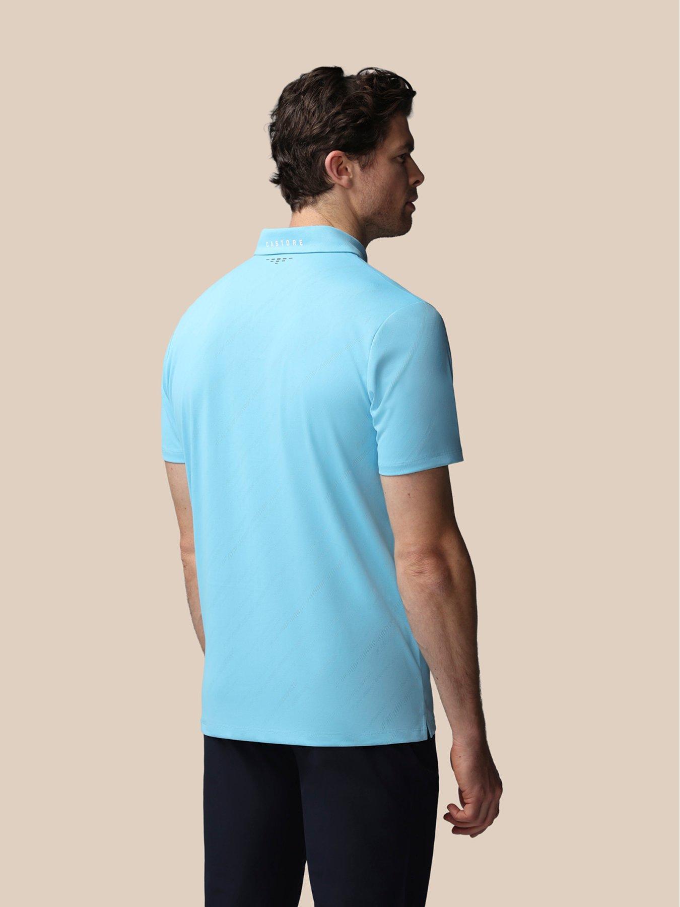 Image 2 of 7 of Castore Mens Golf Engineered Knit Polo - Blue