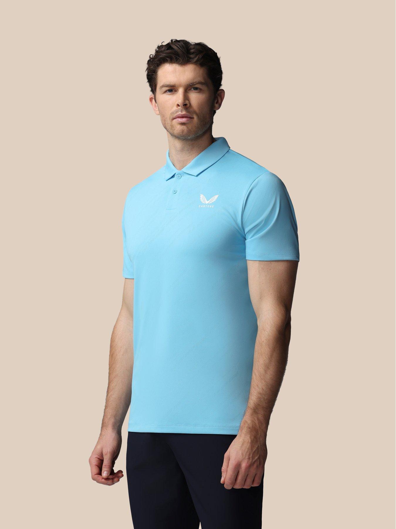 Image 5 of 7 of Castore Mens Golf Engineered Knit Polo - Blue