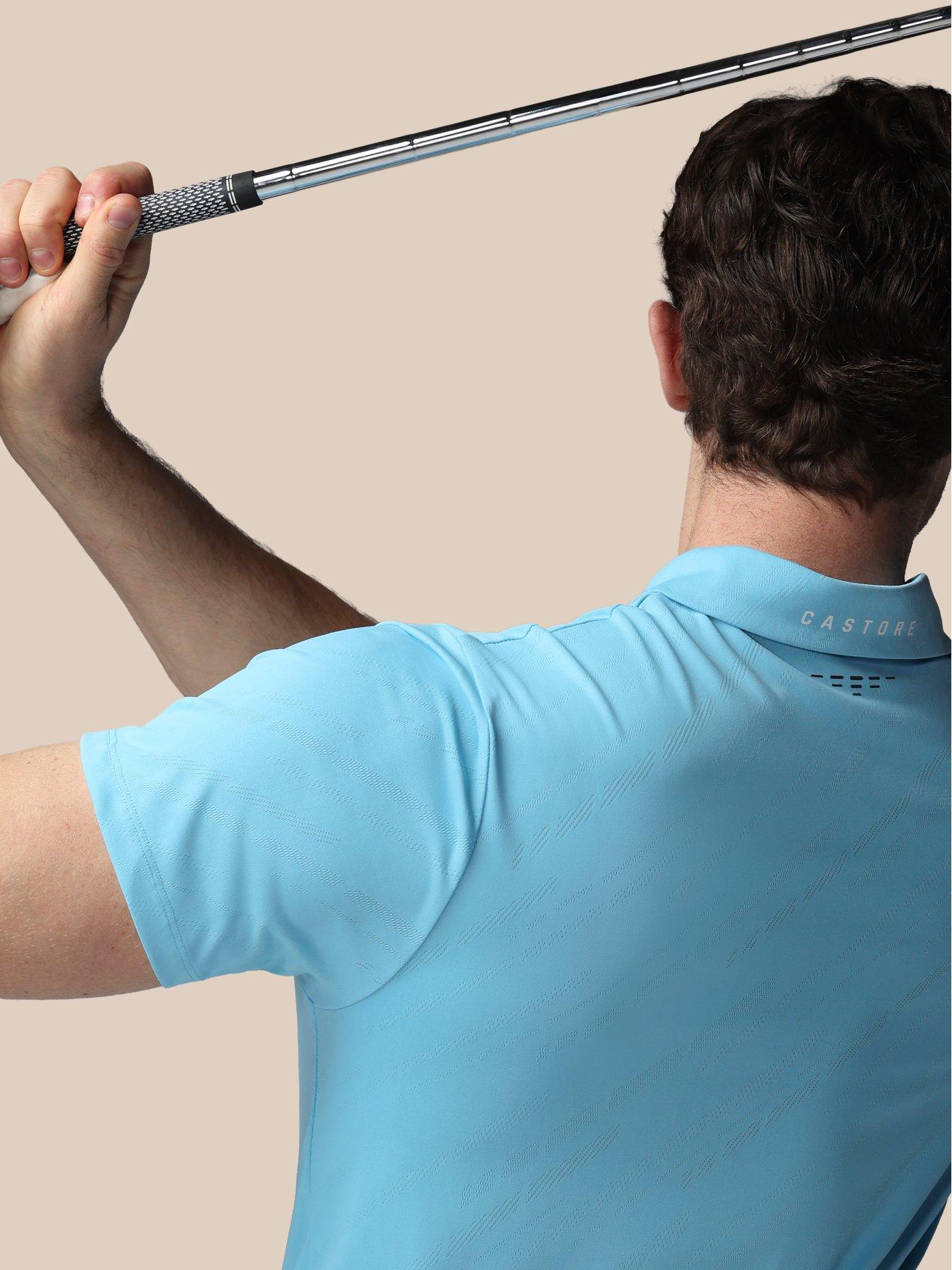Image 7 of 7 of Castore Mens Golf Engineered Knit Polo - Blue
