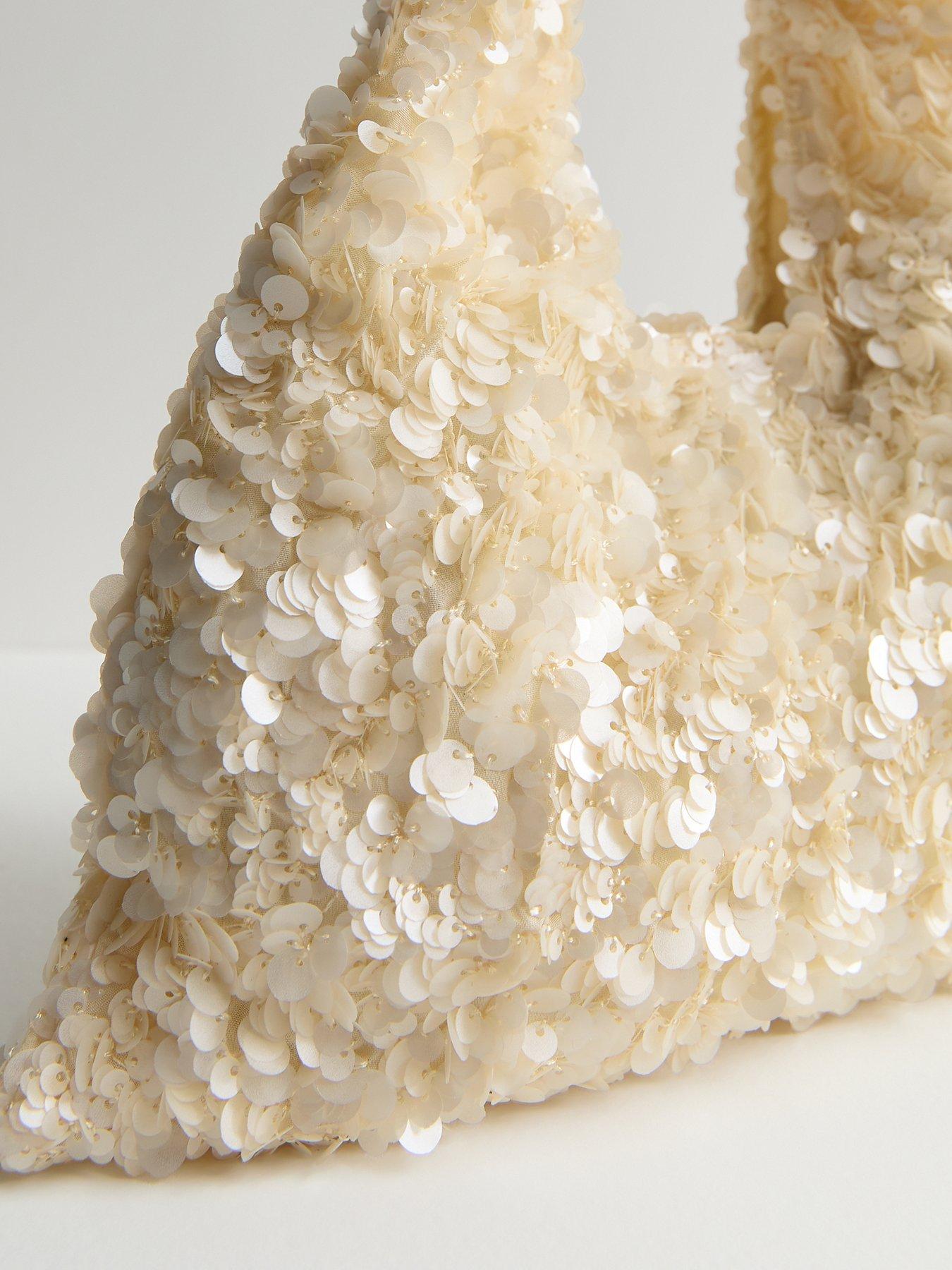 Image 4 of 4 of New Look Sequinned Grab Bag - Cream