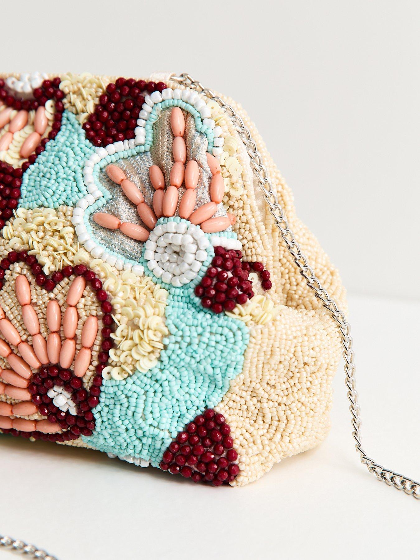 Image 5 of 5 of New Look Multicoloured Slouchy Beaded Shoulder Bag - Multi