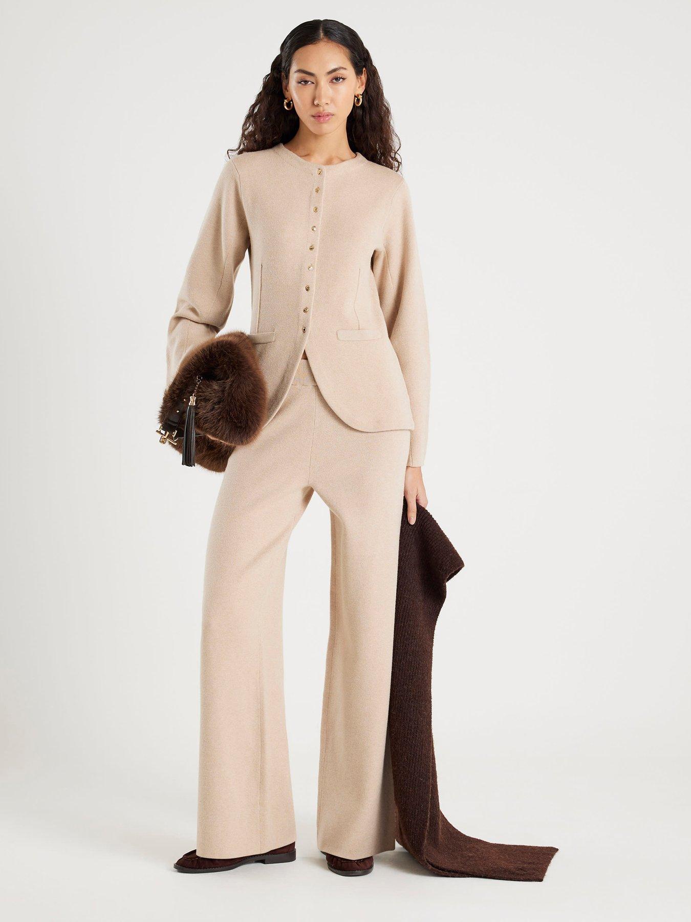river-island-clean-structured-long-sleeve-cardigan-beigefront