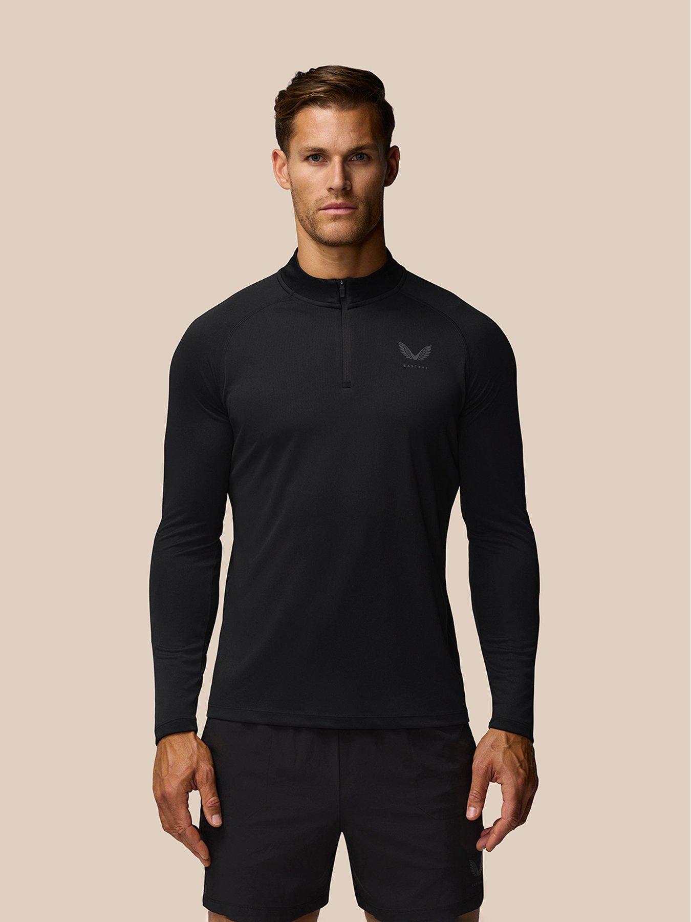 Image 1 of 5 of Castore Mens Training 1/4 Zip Long Sleeve Top - Black