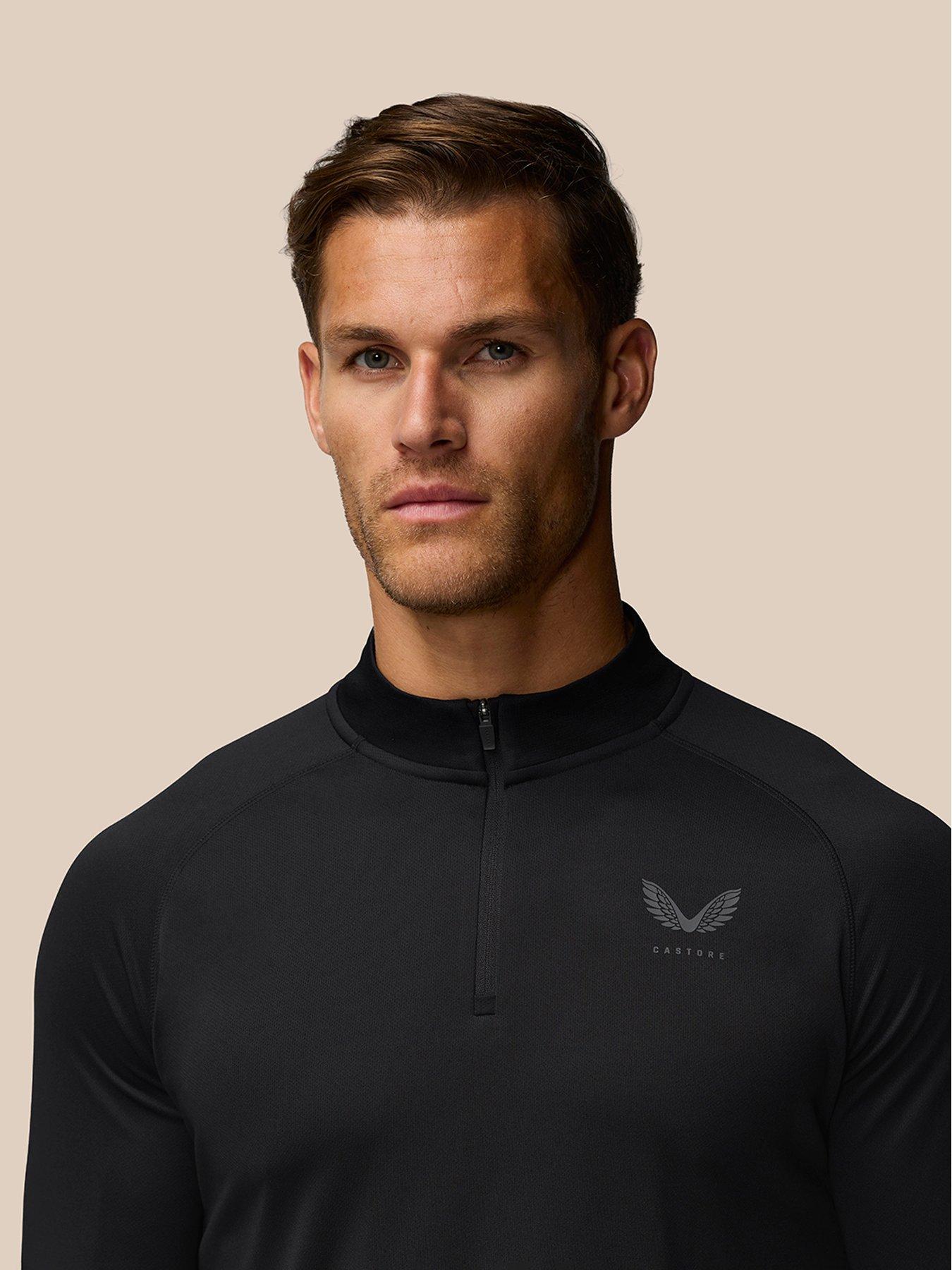 Image 4 of 5 of Castore Mens Training 1/4 Zip Long Sleeve Top - Black