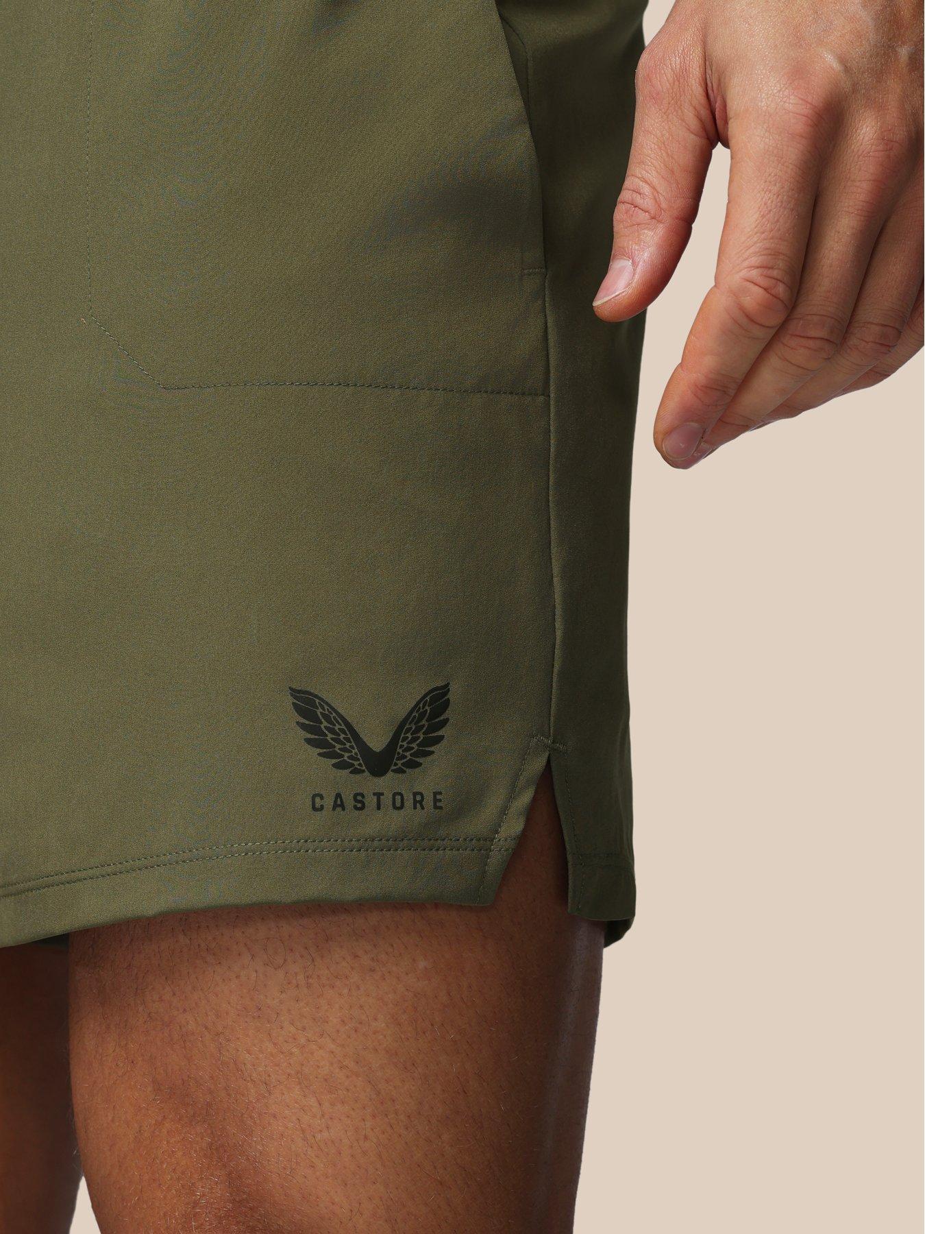 castore-mens-training-7-inch-branded-elastic-shorts-greendetail
