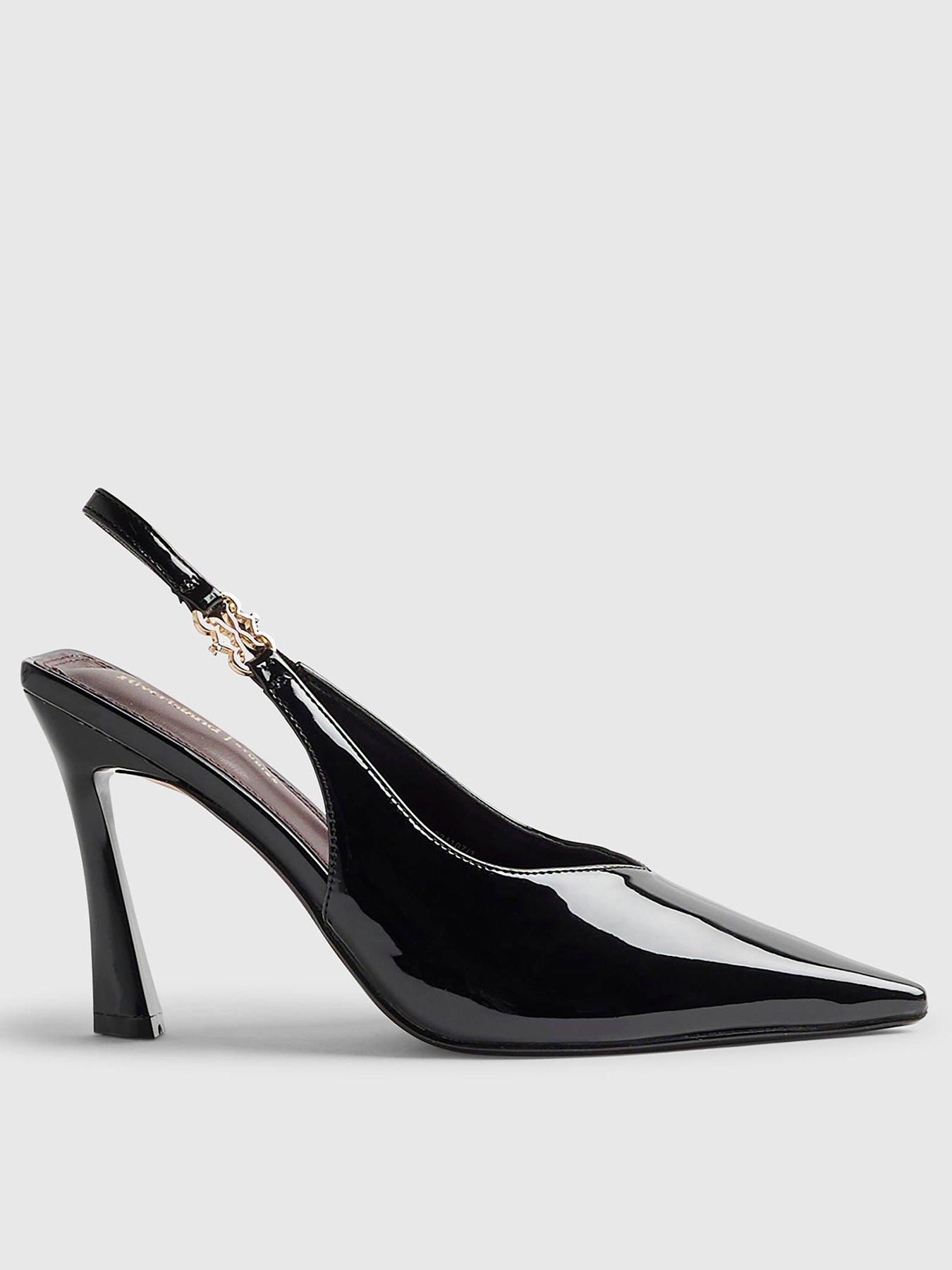 Image 2 of 5 of River Island Slingback Patent Court - Black
