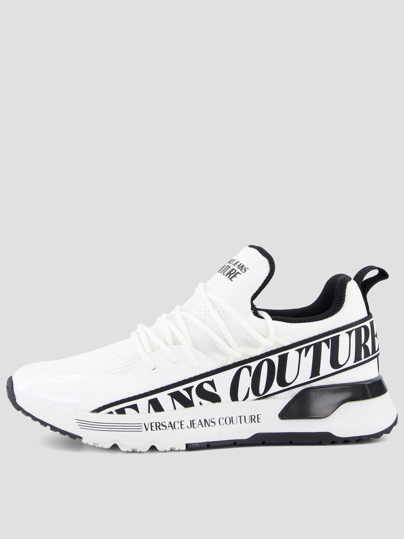 Versace Jeans Couture Versace Jeans Couture Dynamic Side Logo Knitted Runner Trainers - White