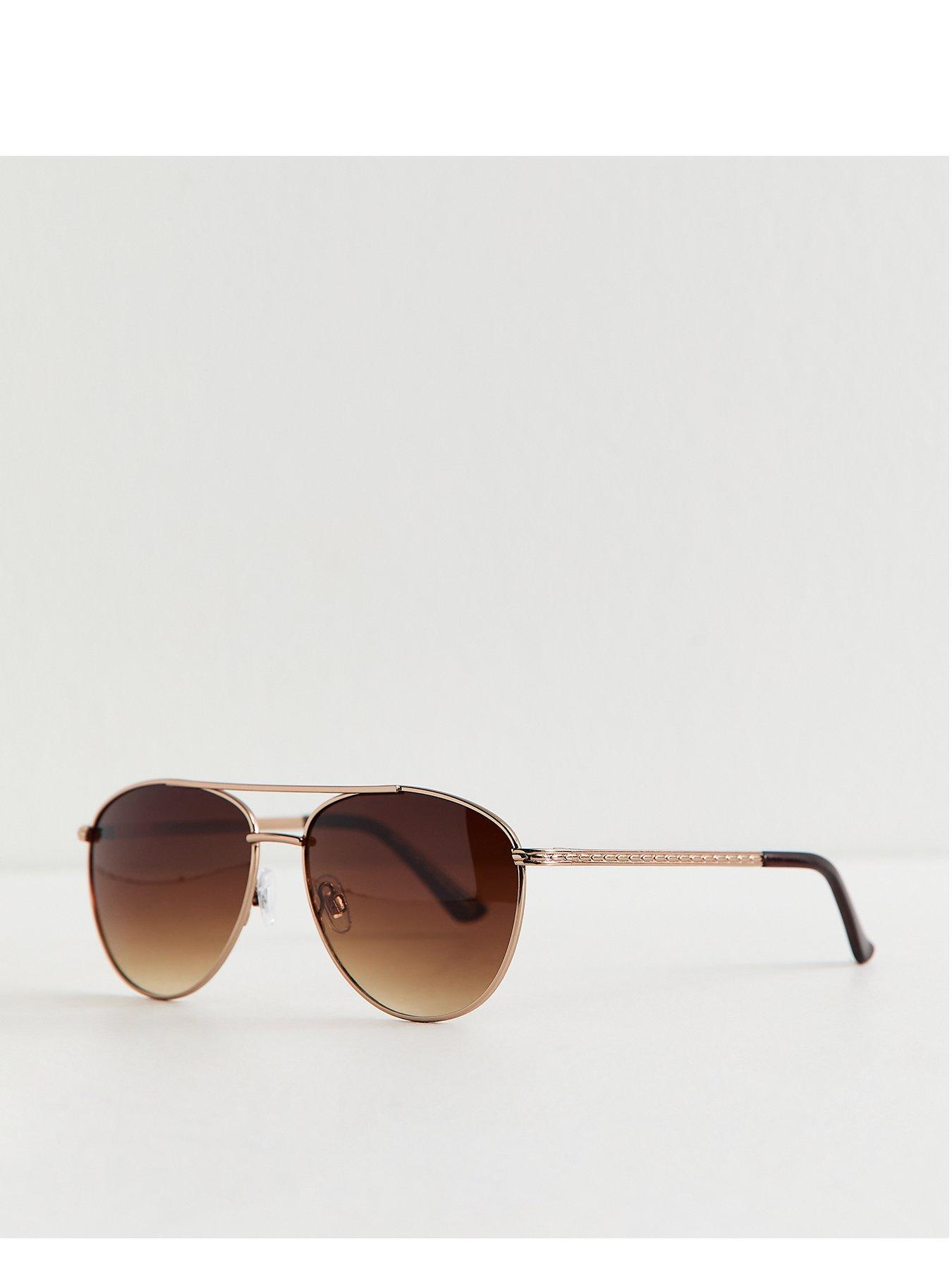 New Look Tone Metal Aviator Sunglasses - Gold
