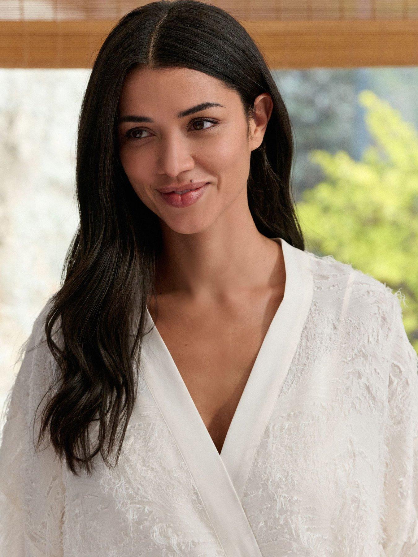 Image 4 of 7 of B By Ted Baker Feather Bridal Robe - Ivory