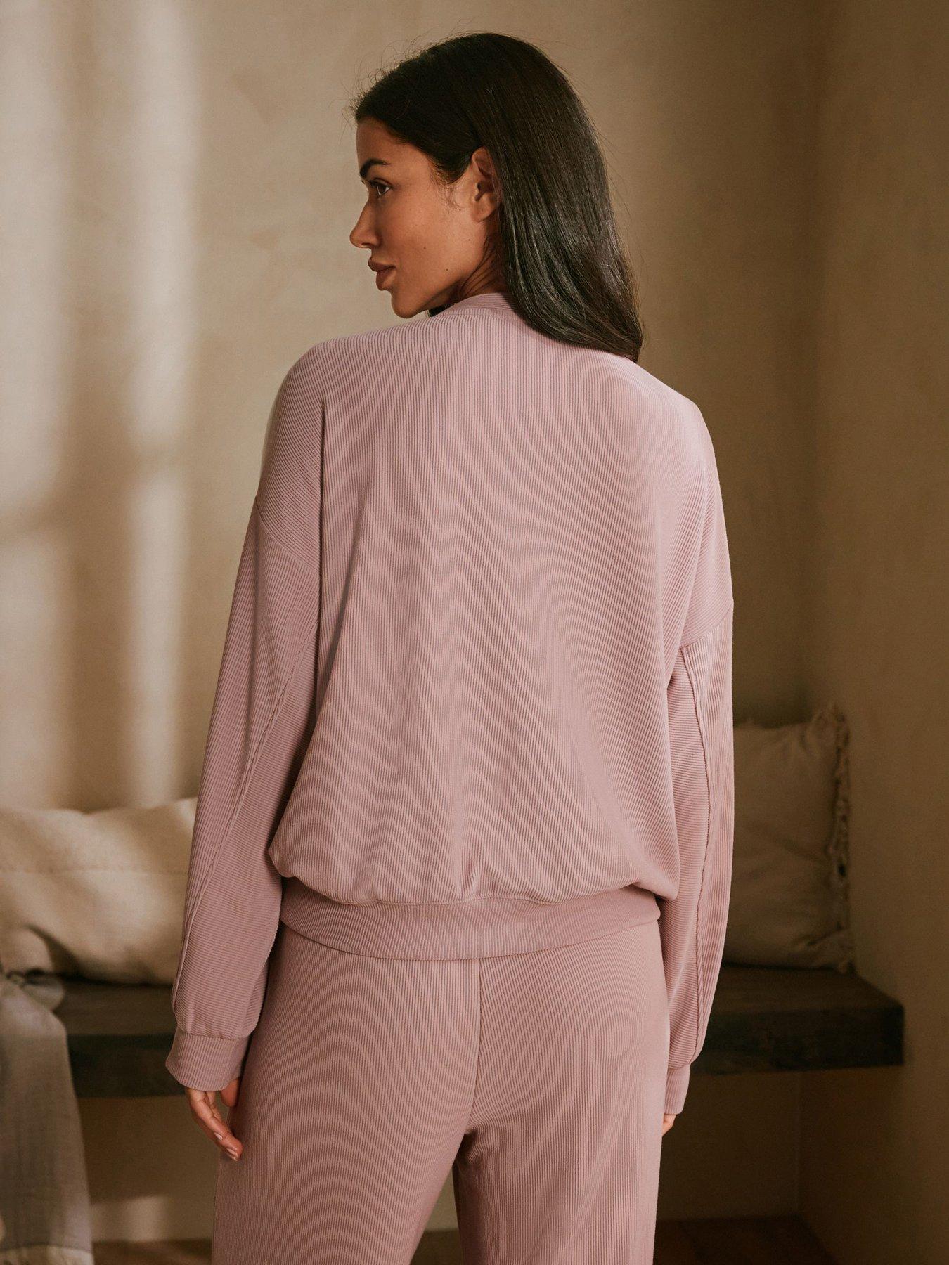 Image 2 of 7 of B By Ted Baker Ottoman Long Sleeve Lounge Top - Pink