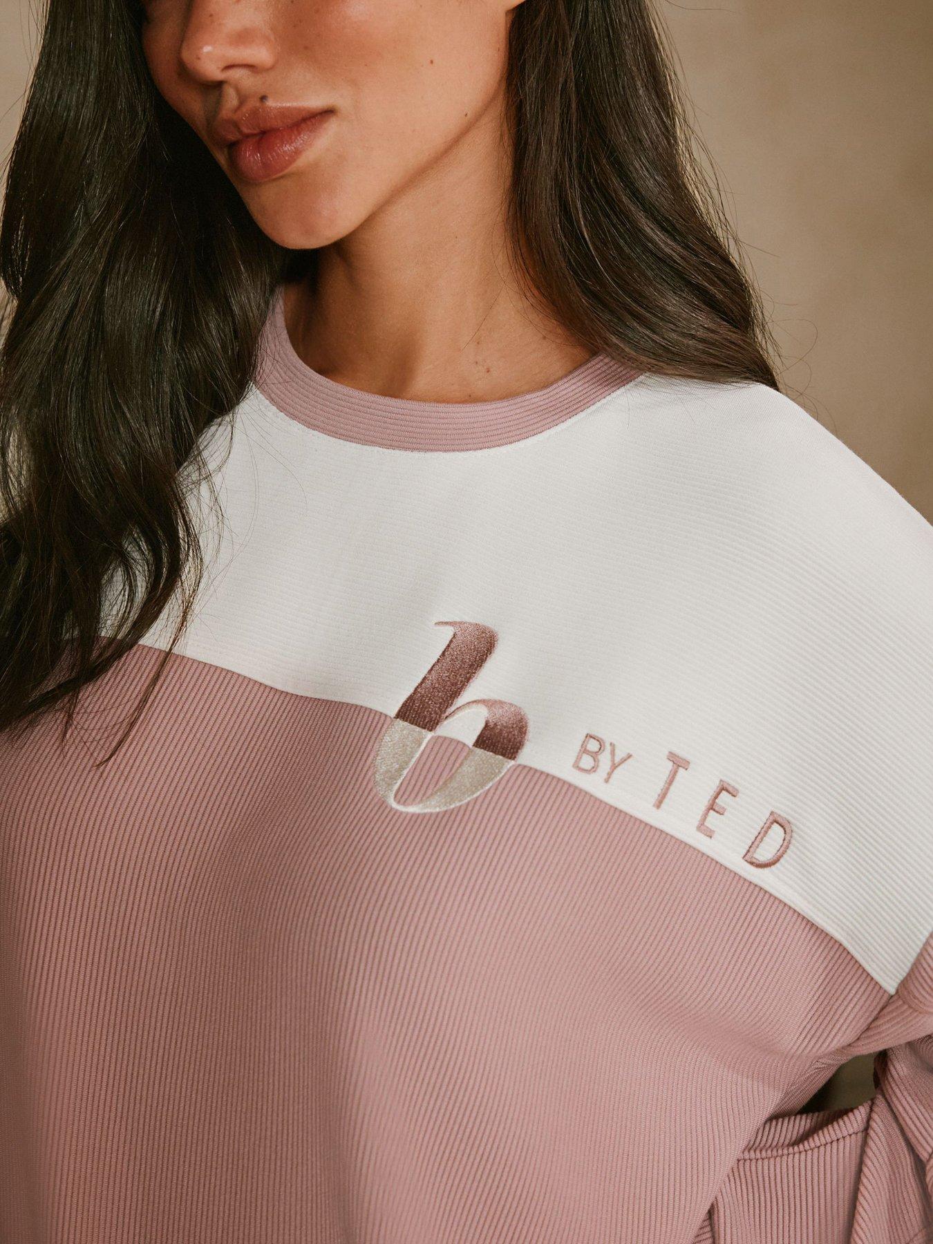 Image 3 of 7 of B By Ted Baker Ottoman Long Sleeve Lounge Top - Pink