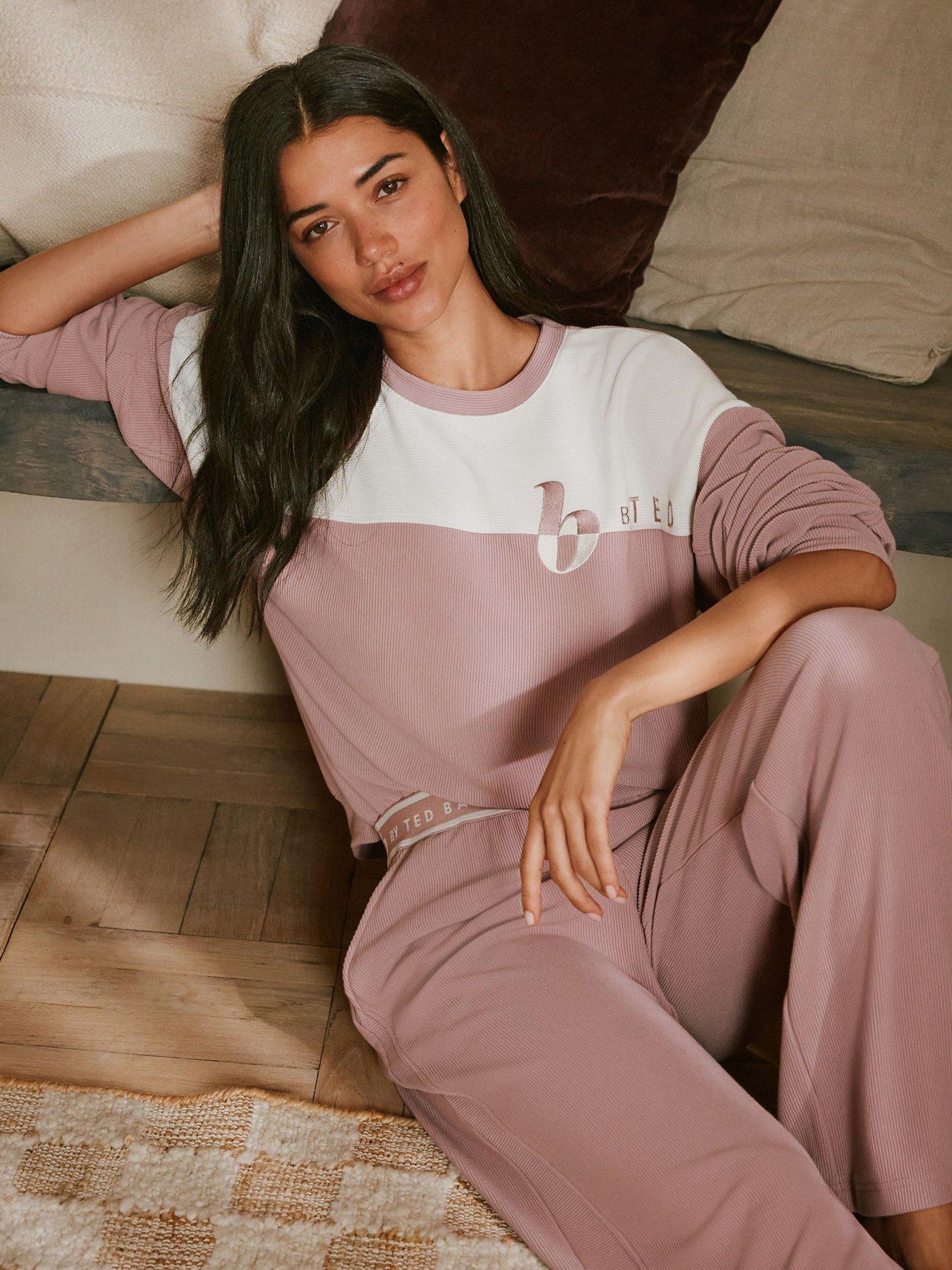 Image 5 of 7 of B By Ted Baker Ottoman Long Sleeve Lounge Top - Pink