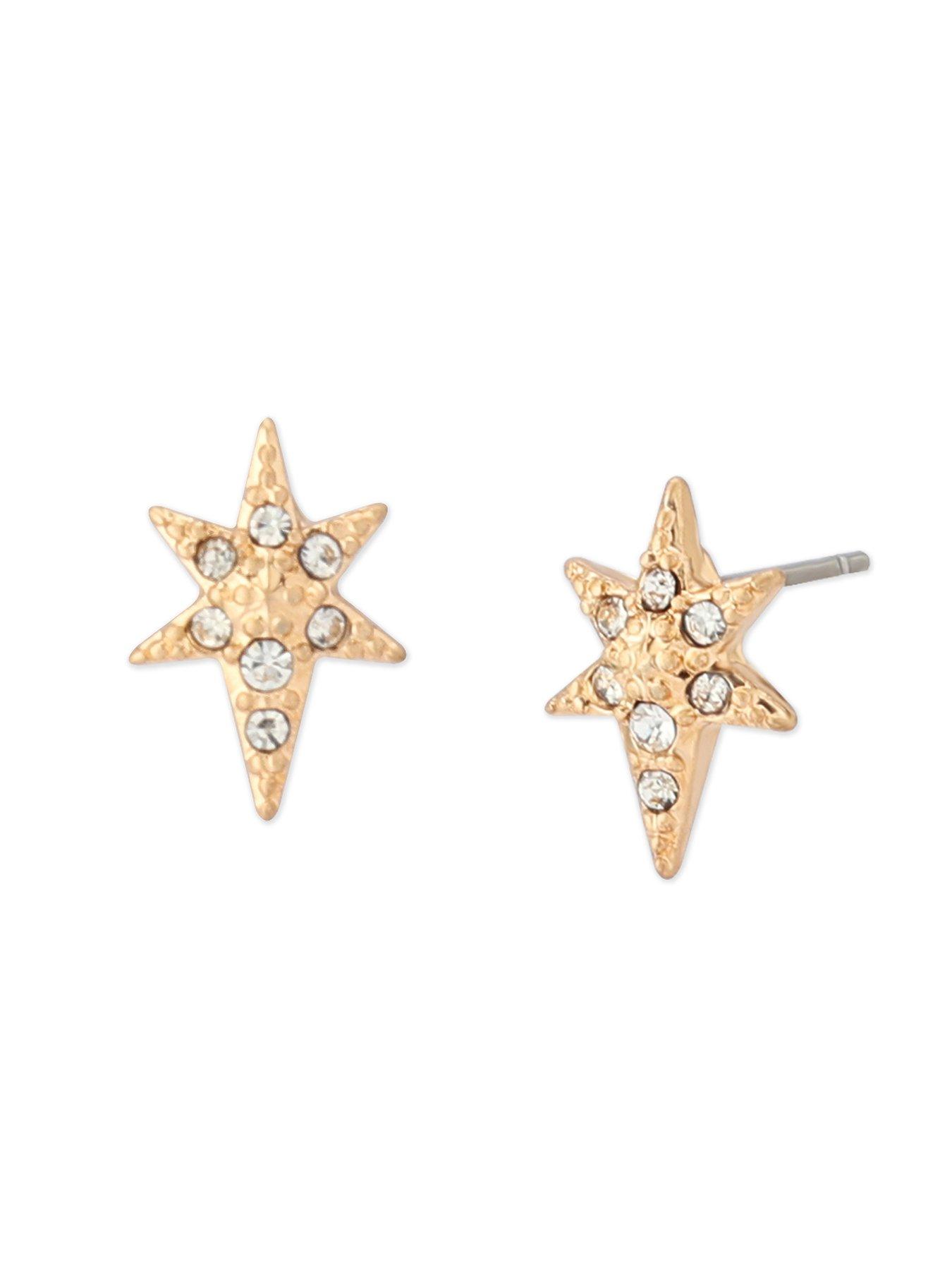 Image 2 of 4 of AllSaints Earrings &amp; Necklace Star Set - Gold