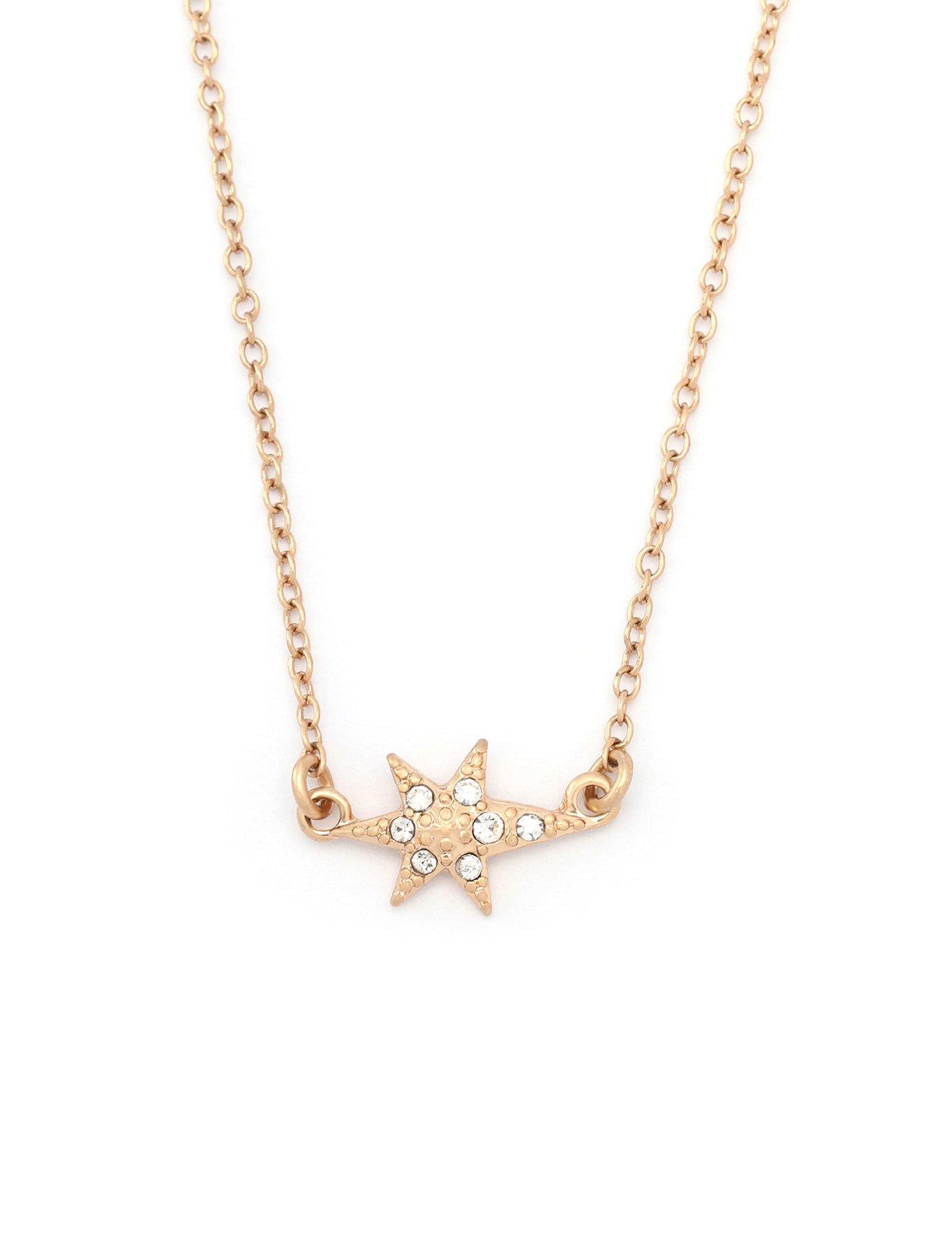 Image 4 of 4 of AllSaints Earrings &amp; Necklace Star Set - Gold