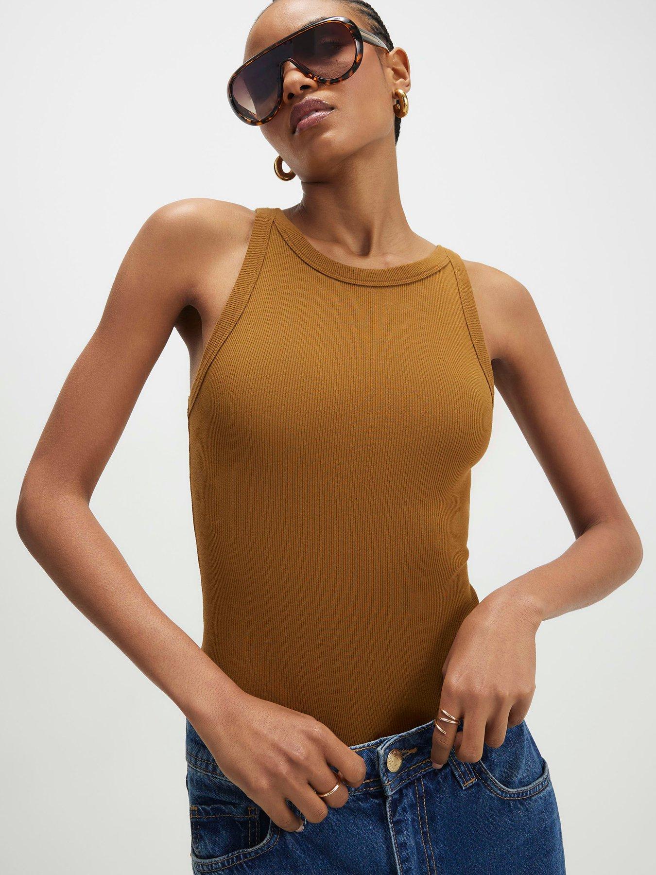 river-island-short-rib-strappy-tank-brownfront