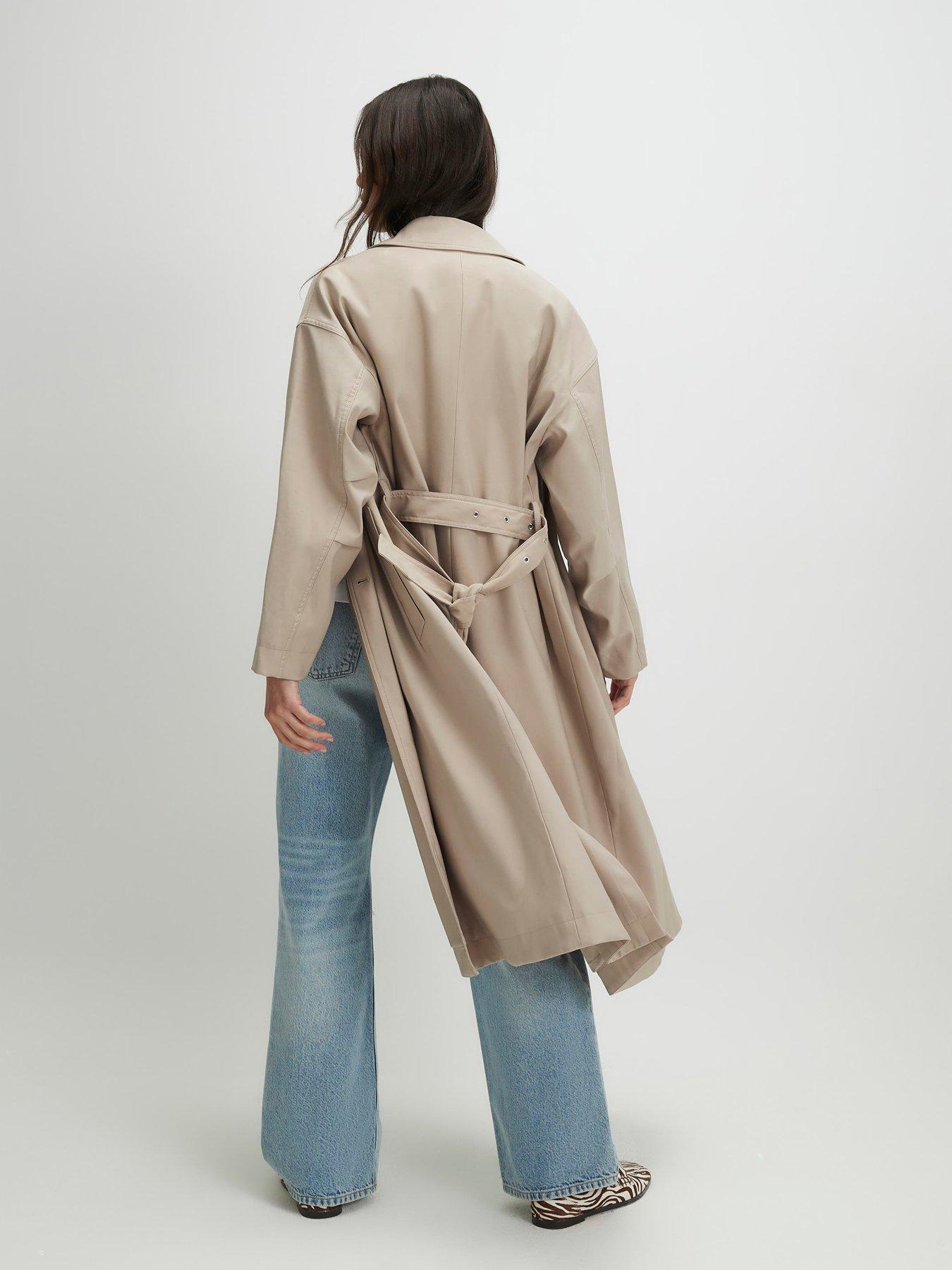 Image 2 of 4 of River Island Beige Belted Trench Coat