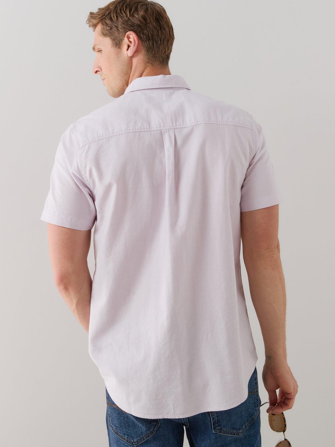 Image 2 of 7 of The Very Collection Short Sleeve Oxford Shirt - Lilac