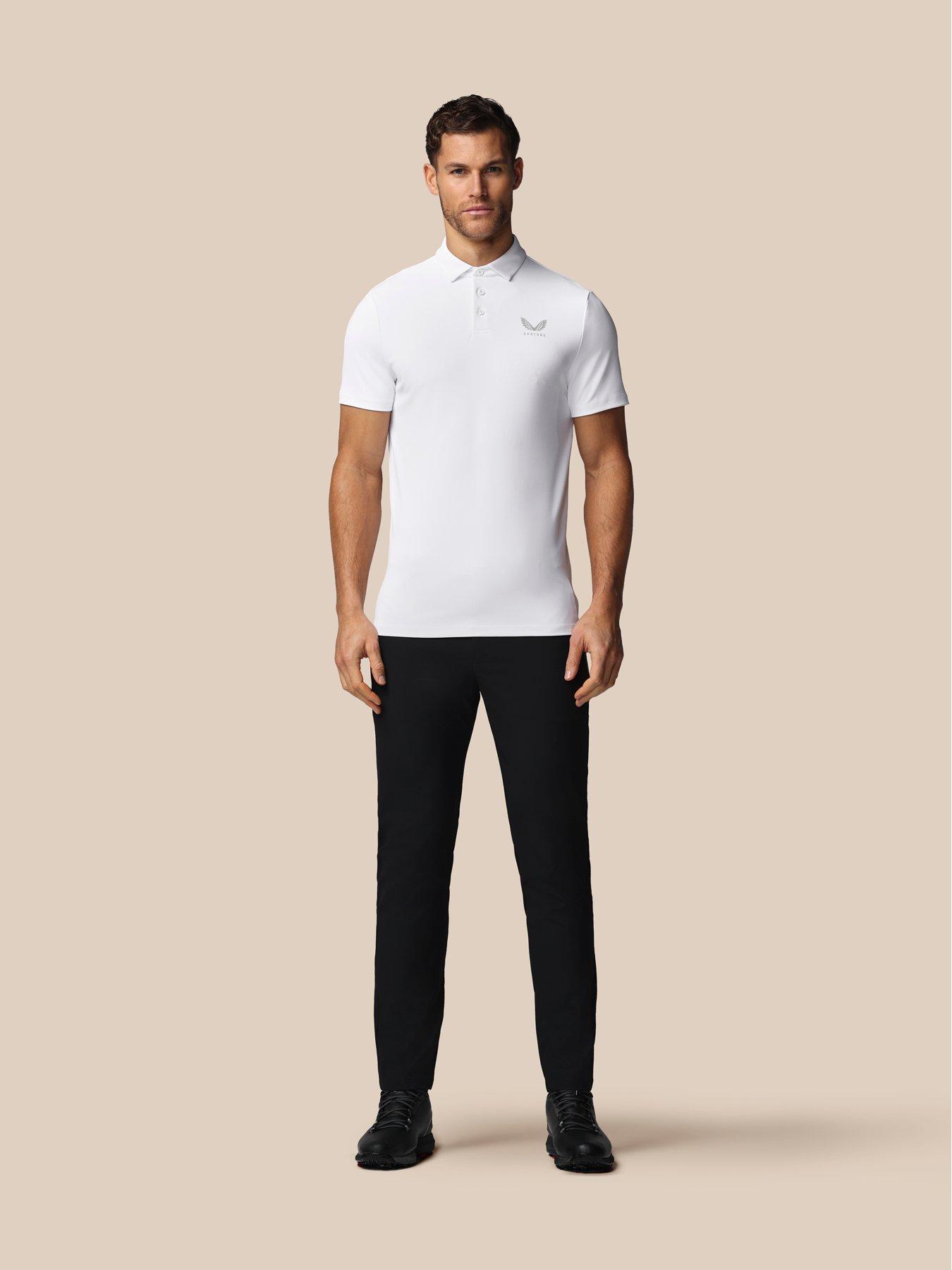Image 3 of 7 of Castore Mens Golf Essential Polo - White