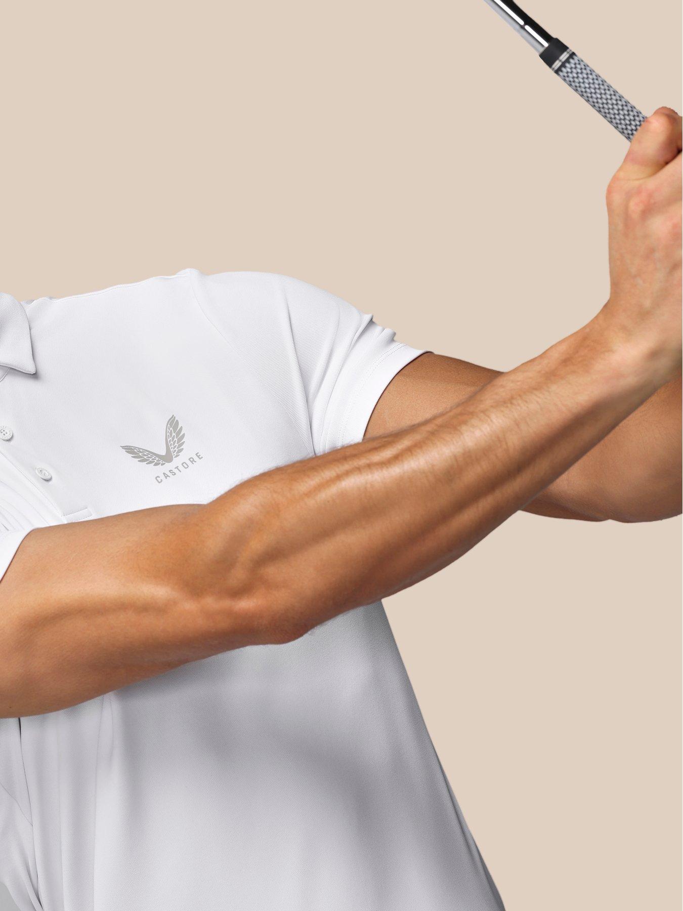 Image 7 of 7 of Castore Mens Golf Essential Polo - White