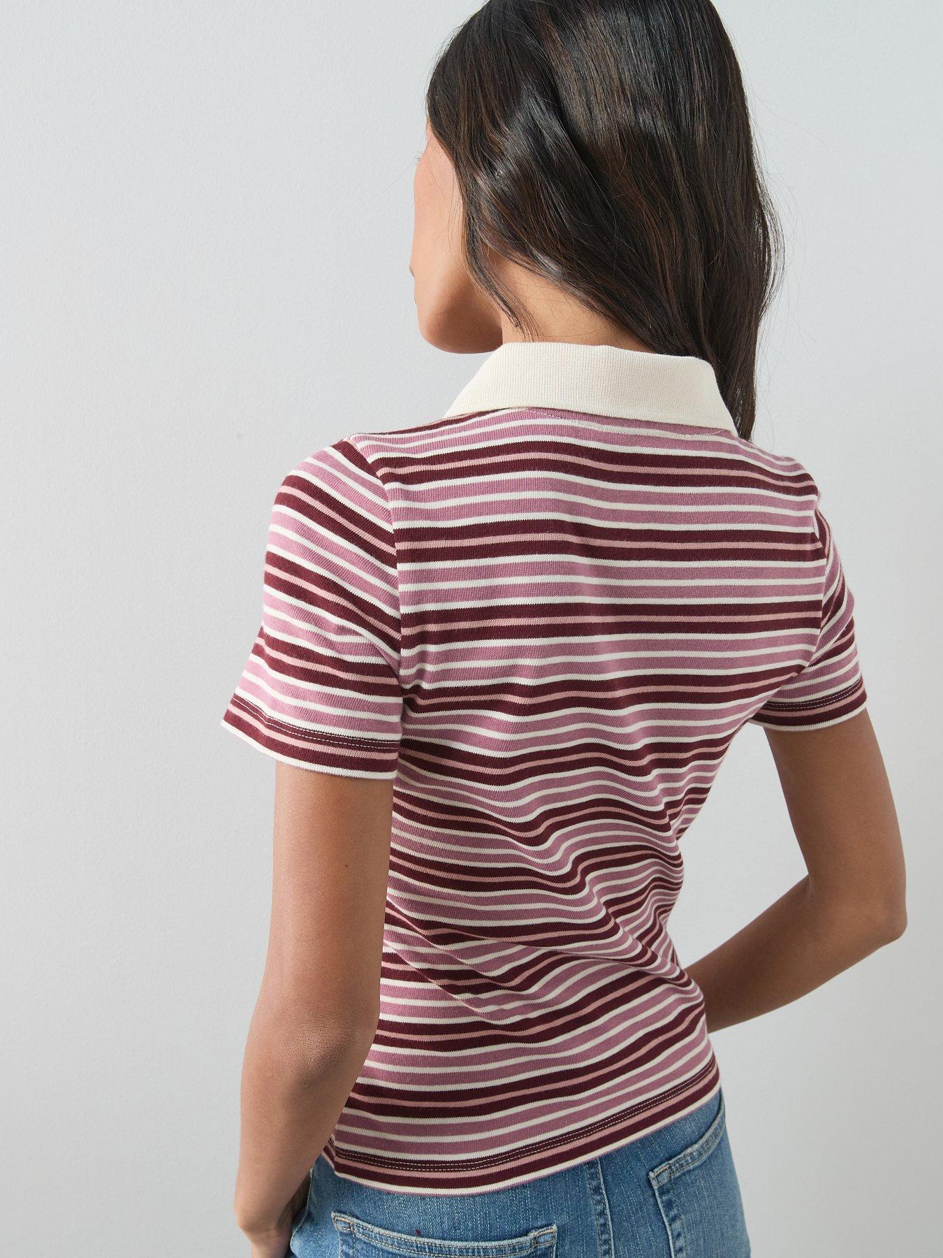 the-very-collection-short-sleeve-stripe-rugby-top-multistillFront