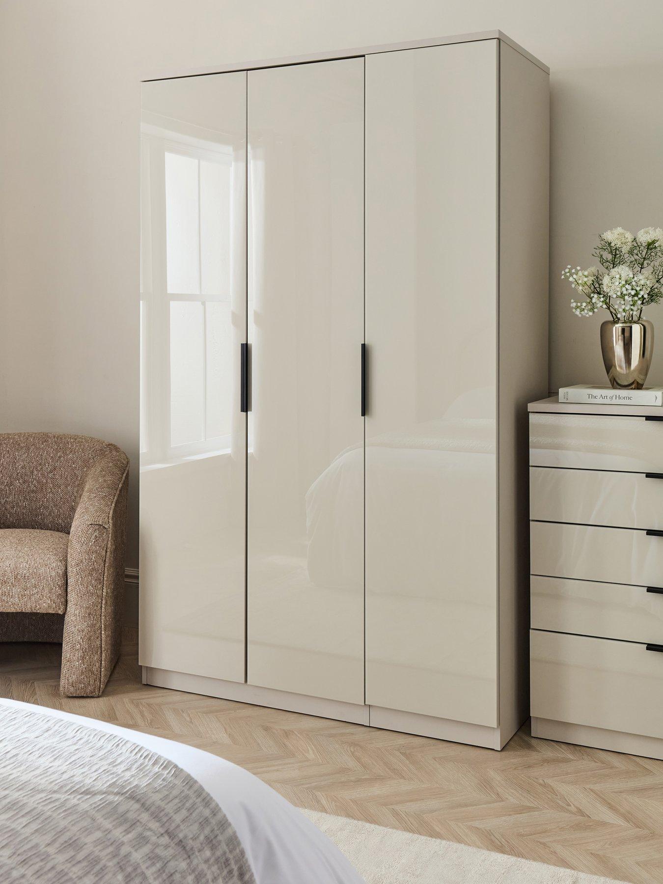 The Very Collection Palma Glass 3 Door Wardrobe