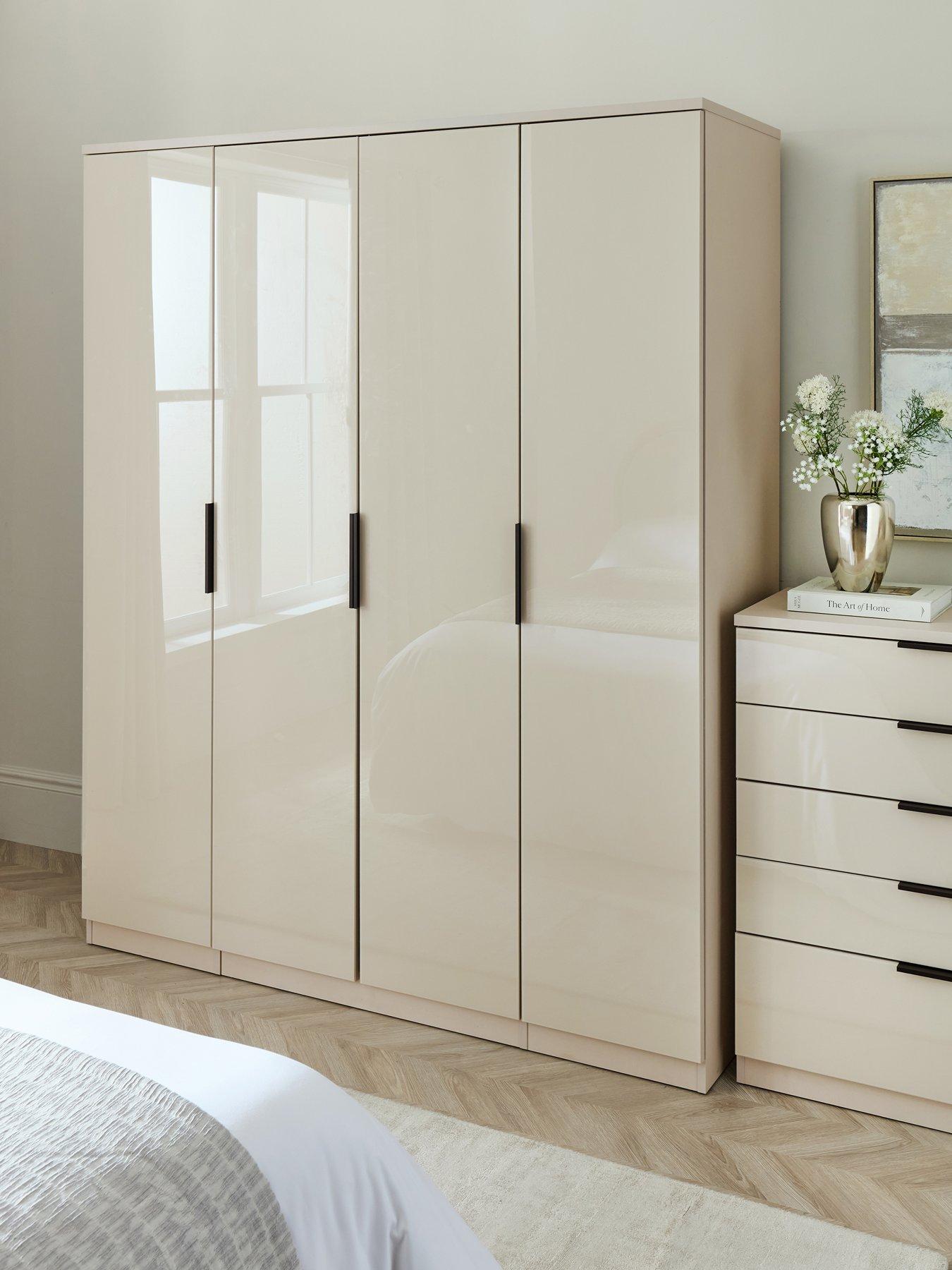 The Very Collection Palma Glass 4 Door Wardrobe