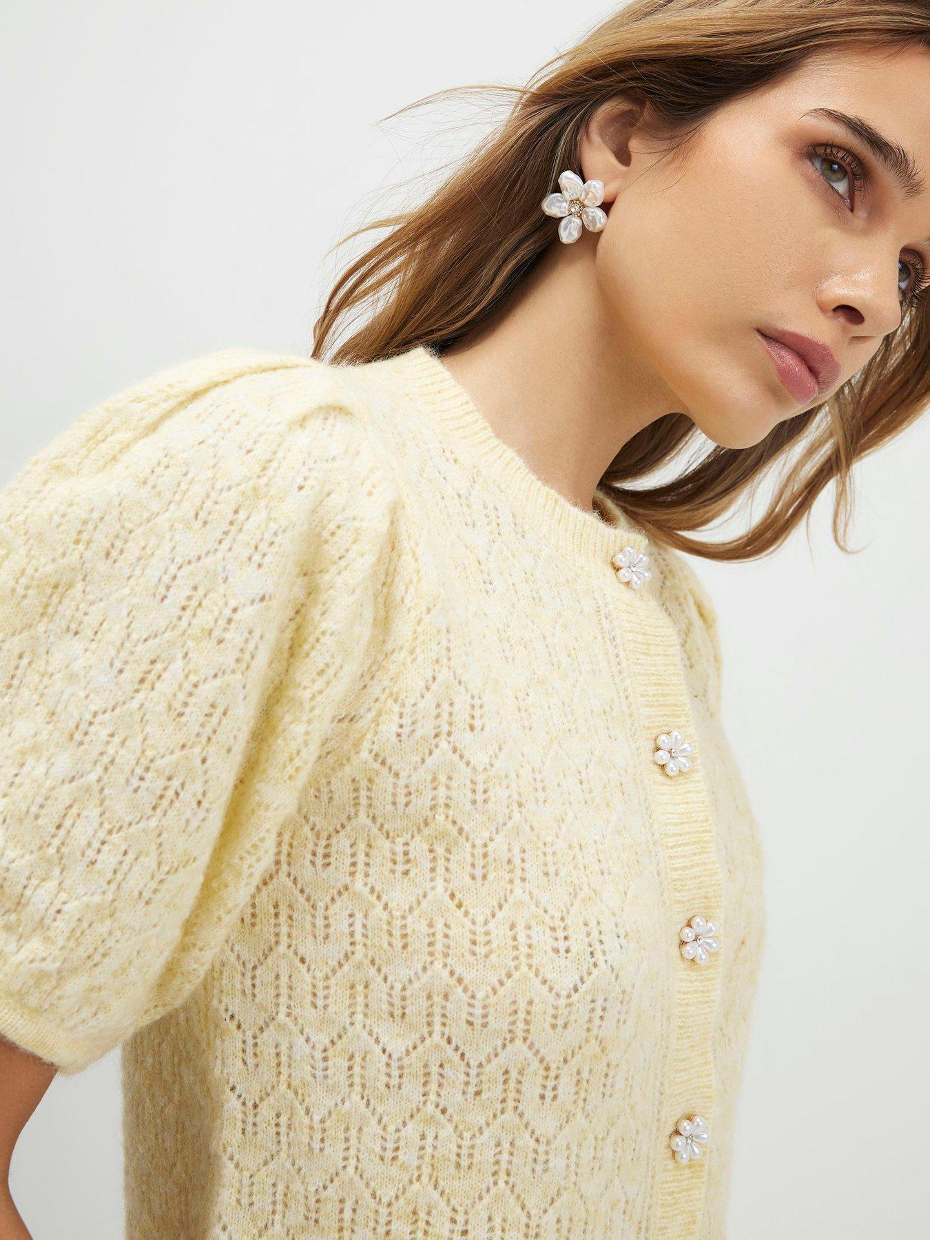 river-island-bubble-cardigan-yellowoutfit