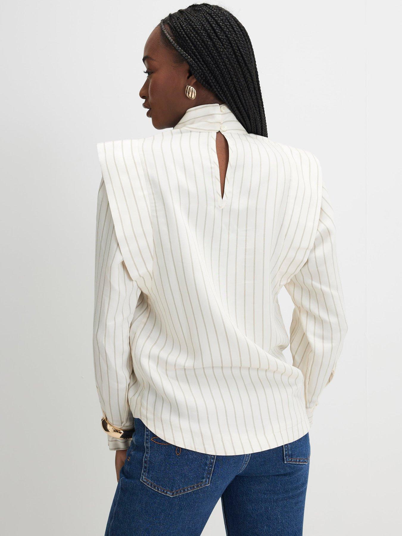 river-island-striped-tie-neck-blouse-creamstillFront