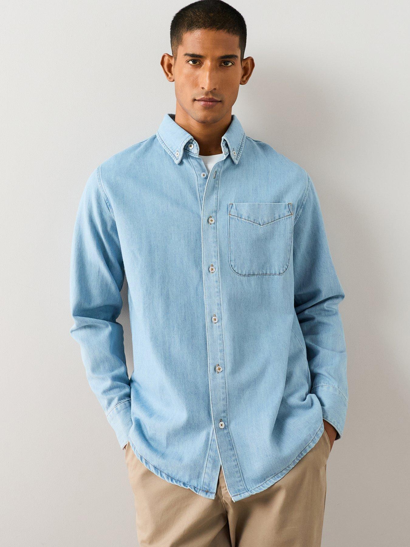 The Very Collection Long Sleeve Denim Shirt - Mid - Blue
