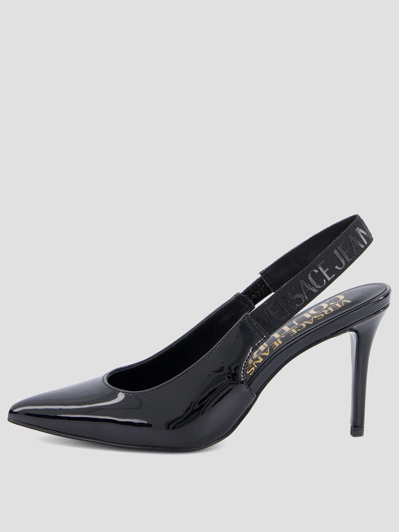 Image 2 of 7 of Versace Jeans Couture Logo Slingback Heeled Pump