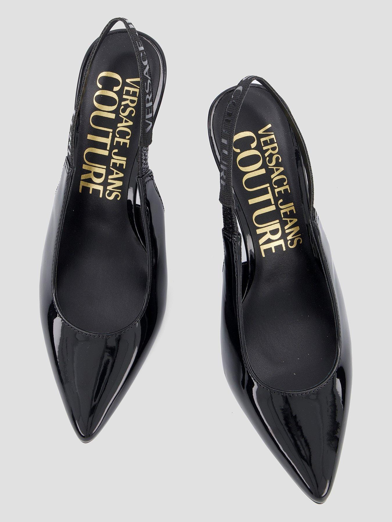 Image 3 of 7 of Versace Jeans Couture Logo Slingback Heeled Pump